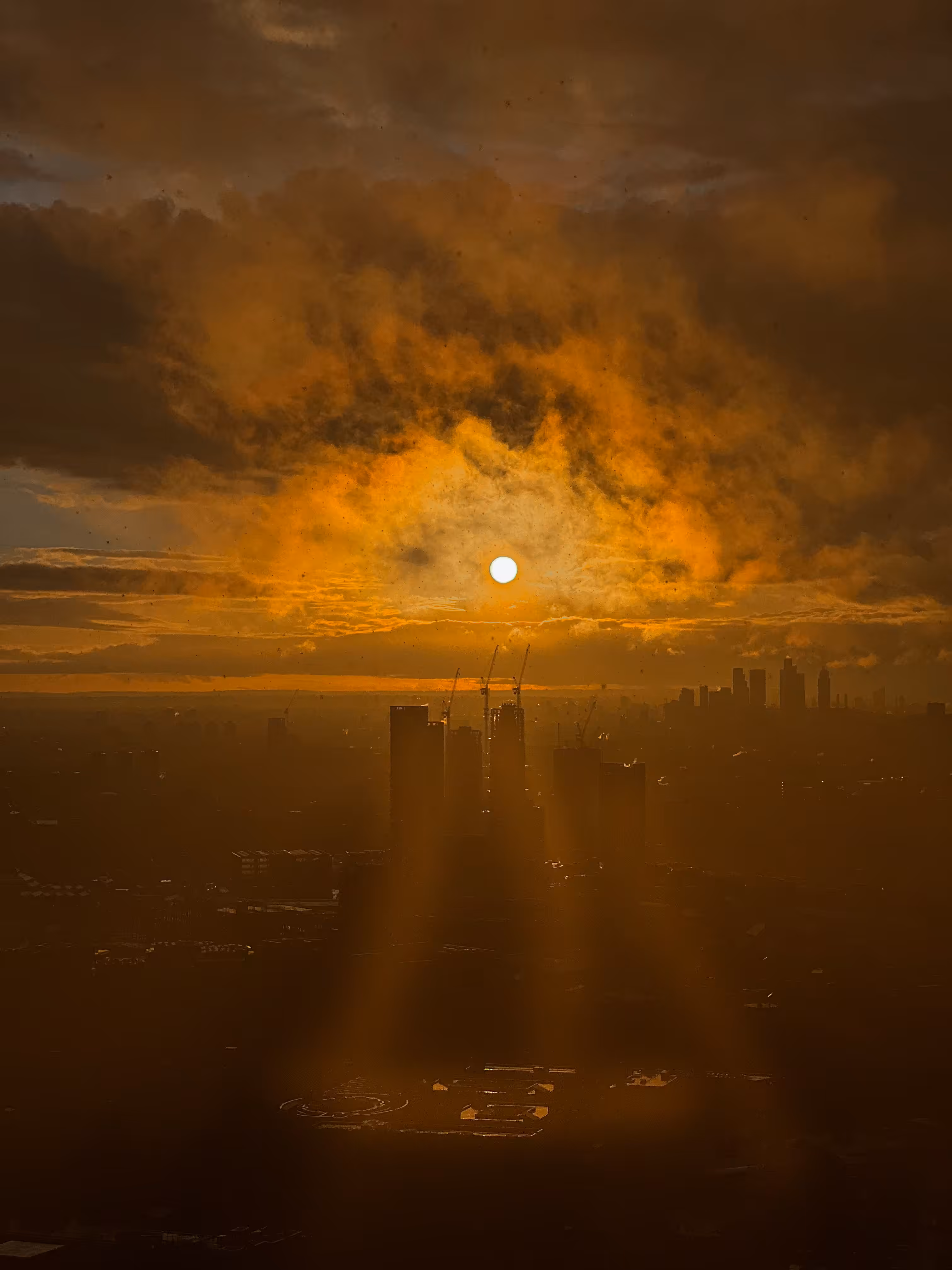 the sun set 