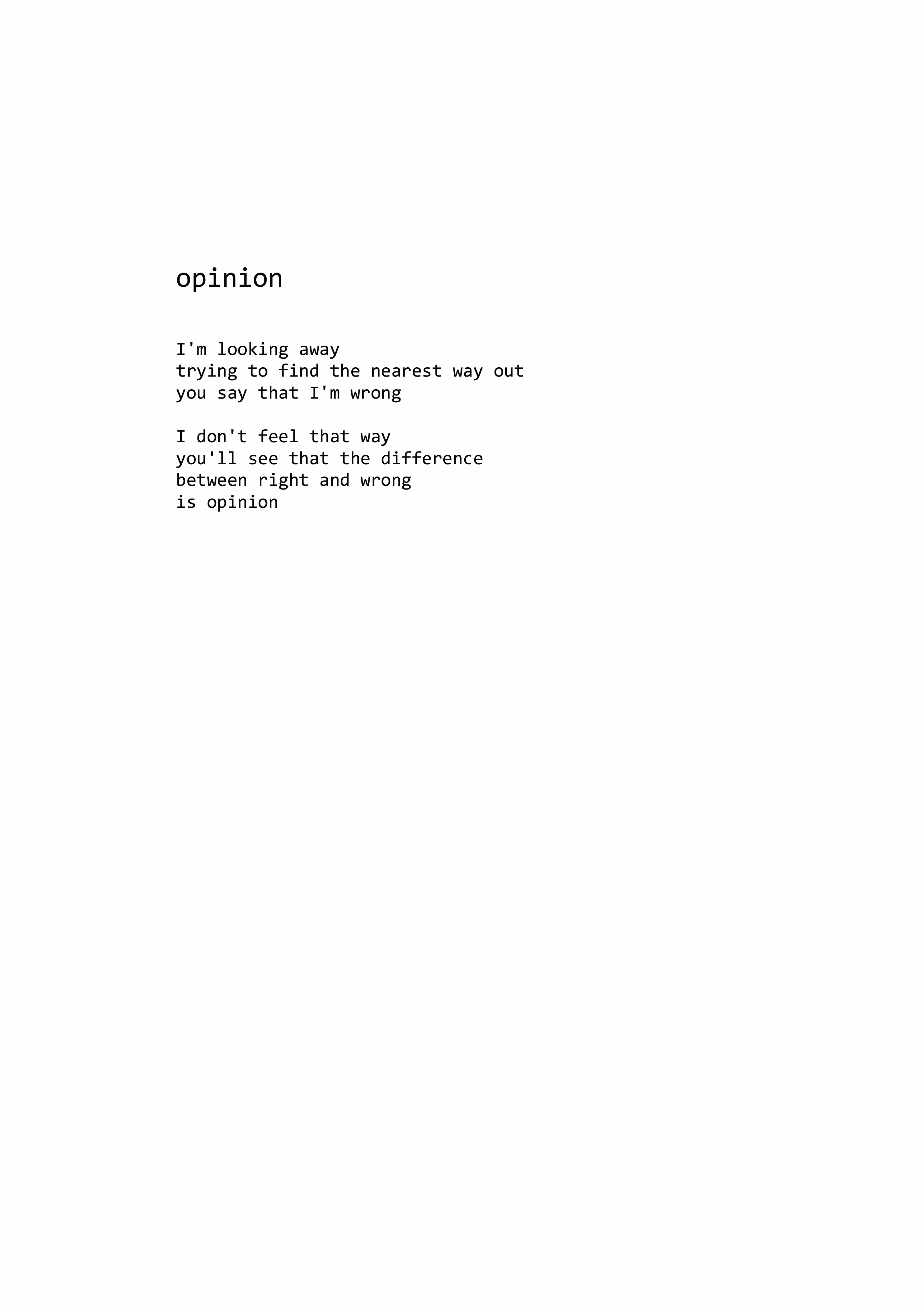 opinion