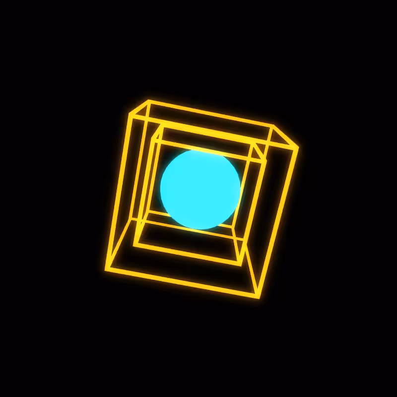 Generative Animation : Two Cube and Sphere #22