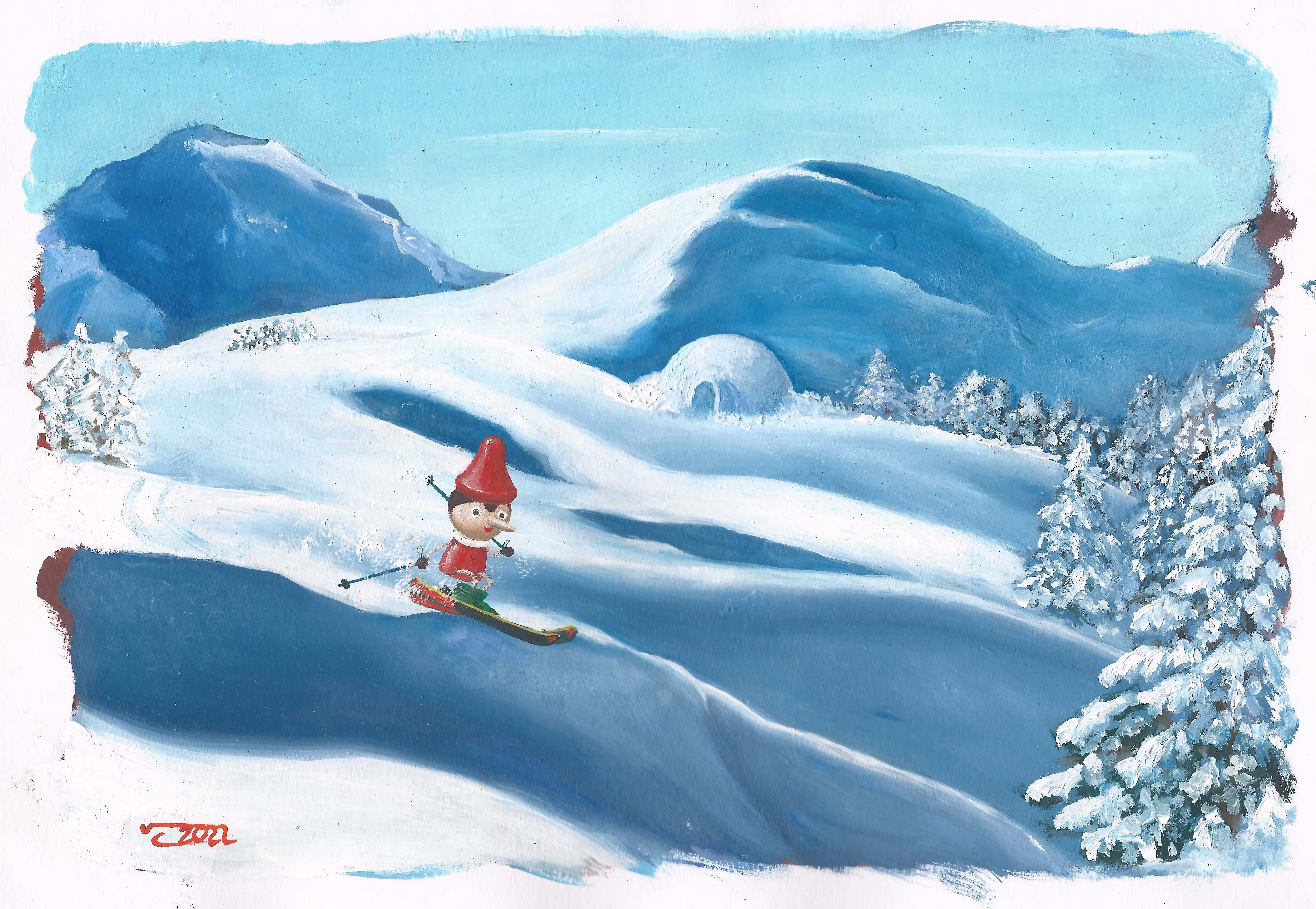 The rich go skiing in summer ❄️☃️🐡