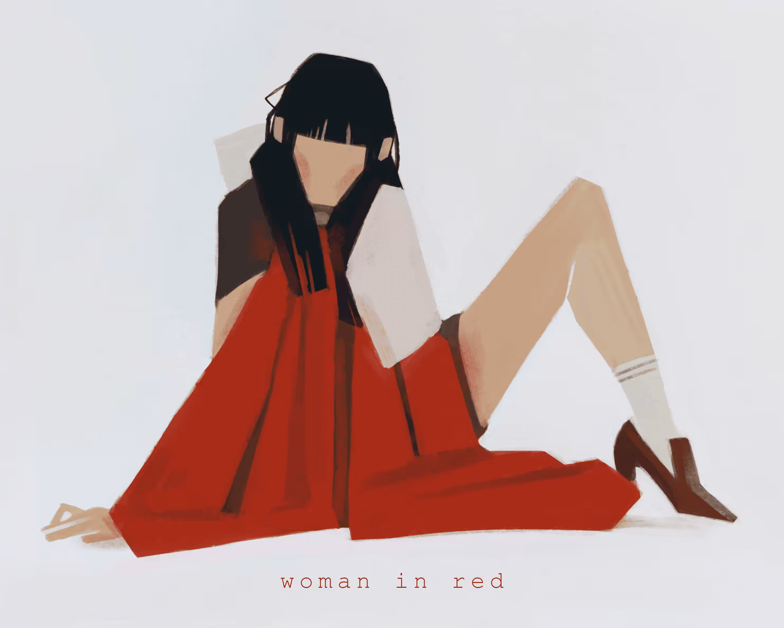 Woman in red