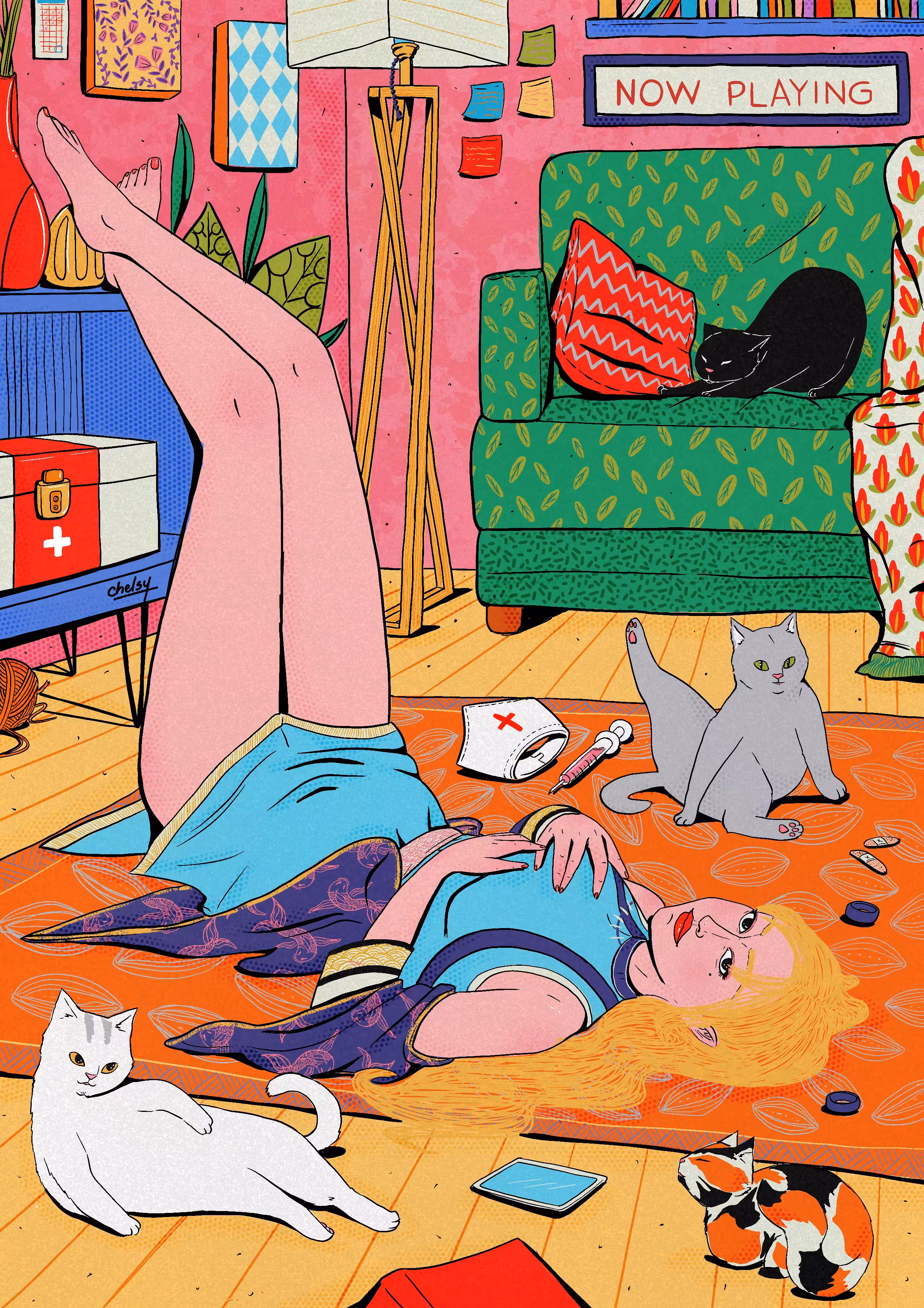 Chilling down Girl