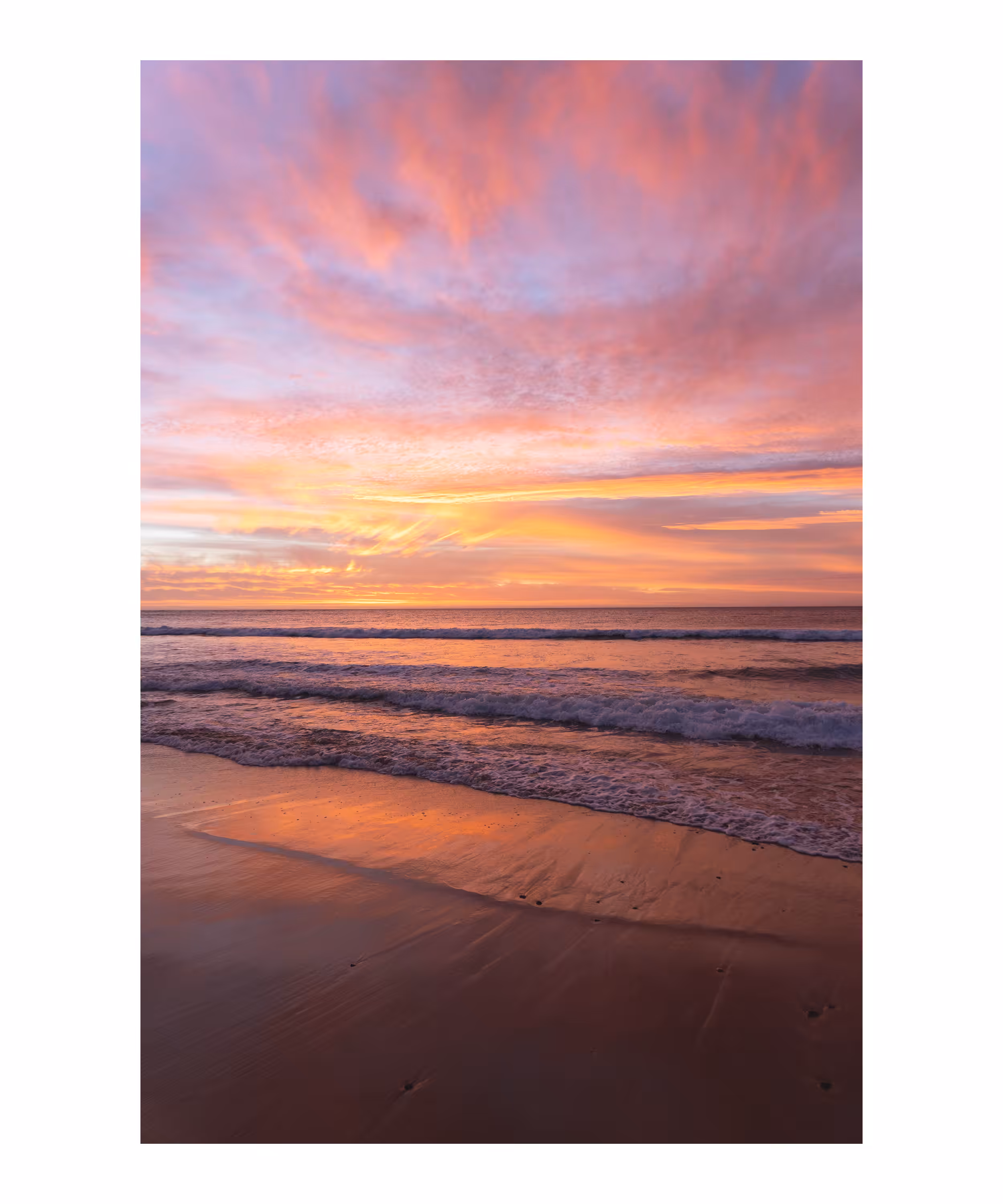 as the waves come in