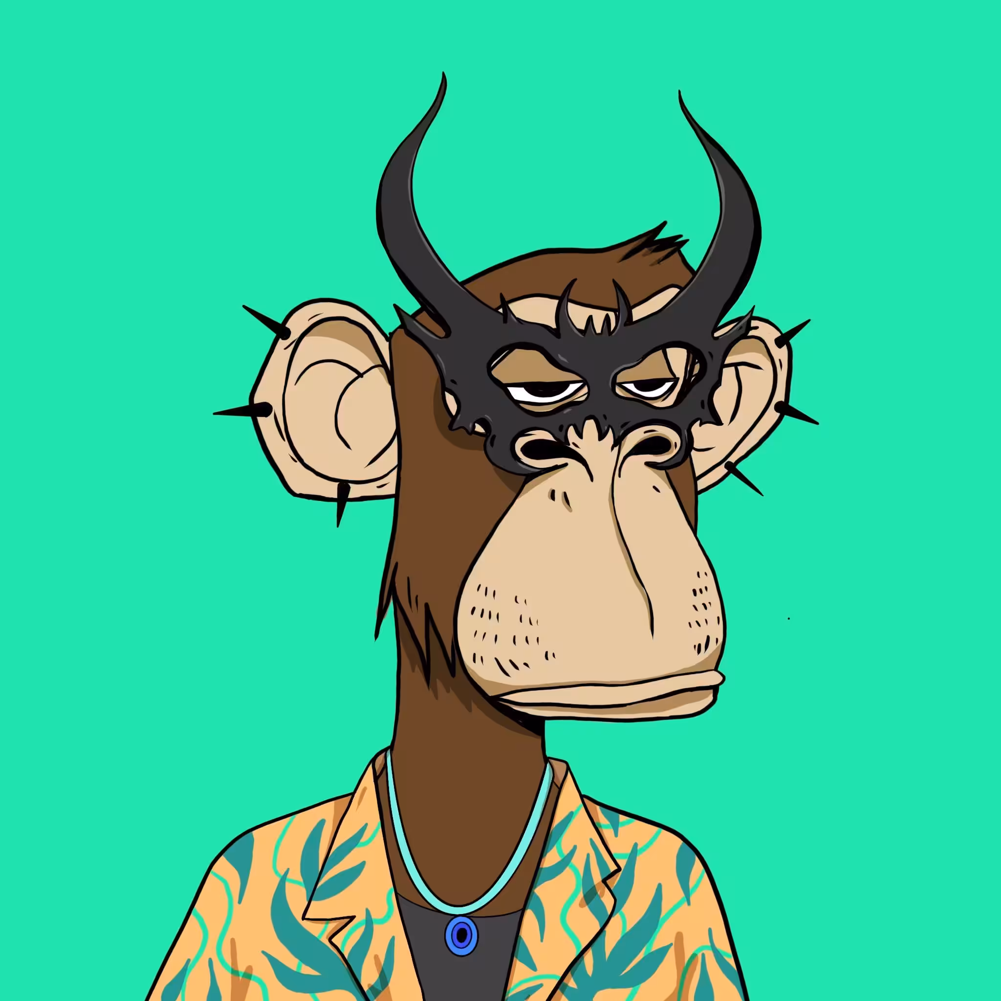 Black Mask Green Bad Kid Bored Ape