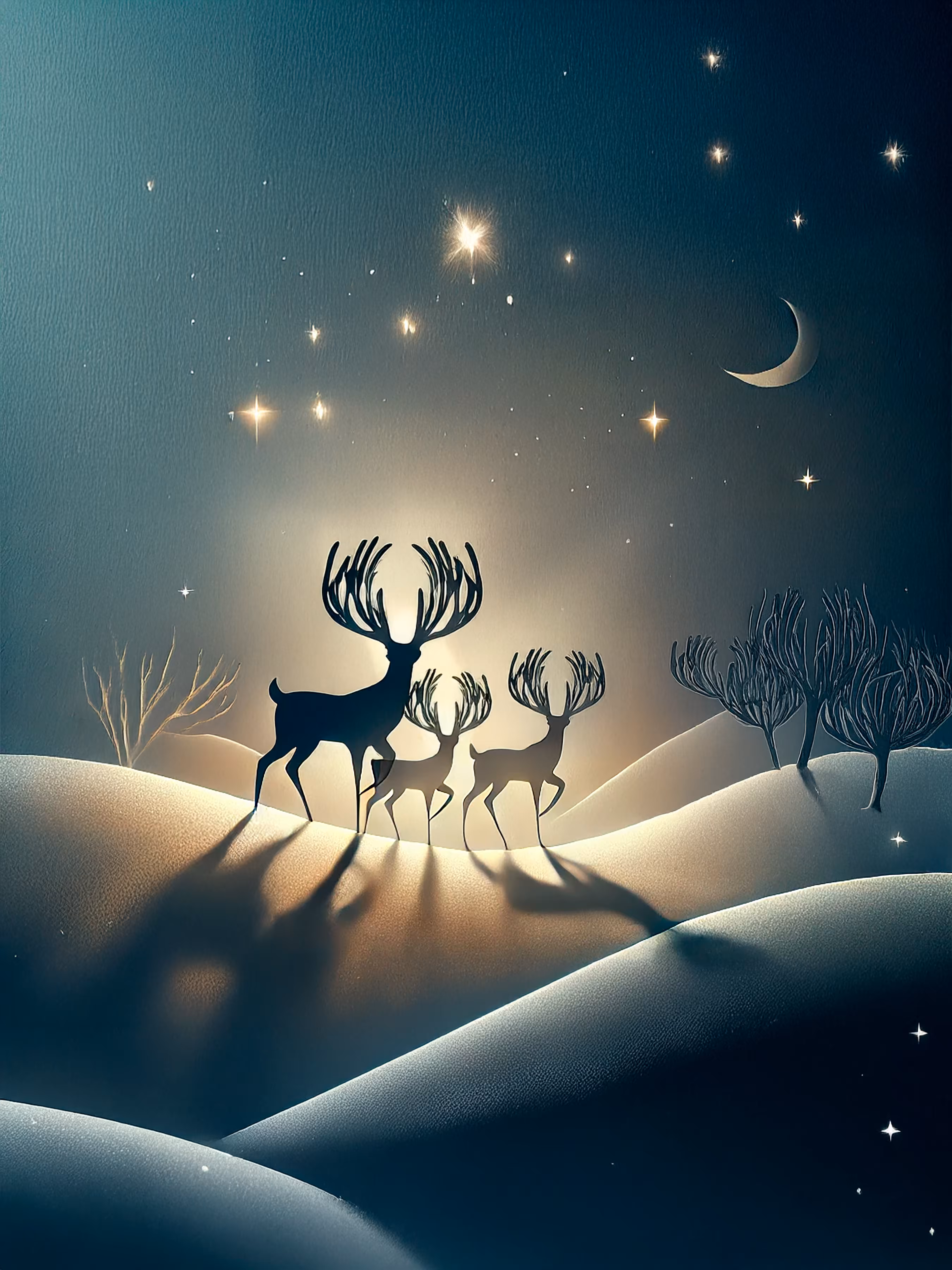 Winter’s Bright Tale #13: Reindeer Shadows