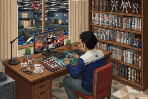 Late Night Hobby by the Window