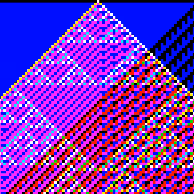 RGB Elementary Cellular Automaton #82