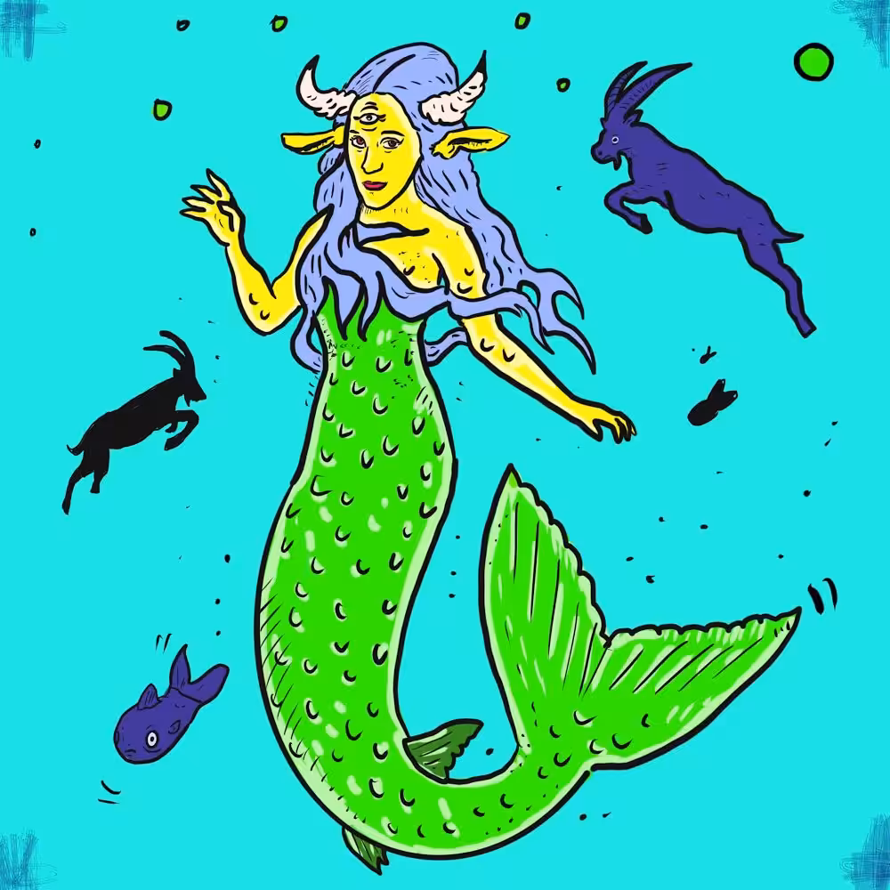Bonnie the Goat-Mermaid