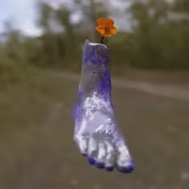 Purple Synthetic Foot - Scrapyard parts #003