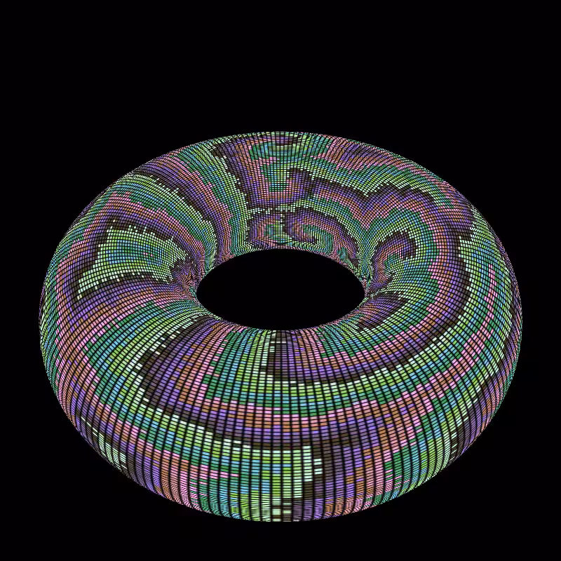 Reaction Diffusion on a Torus #6