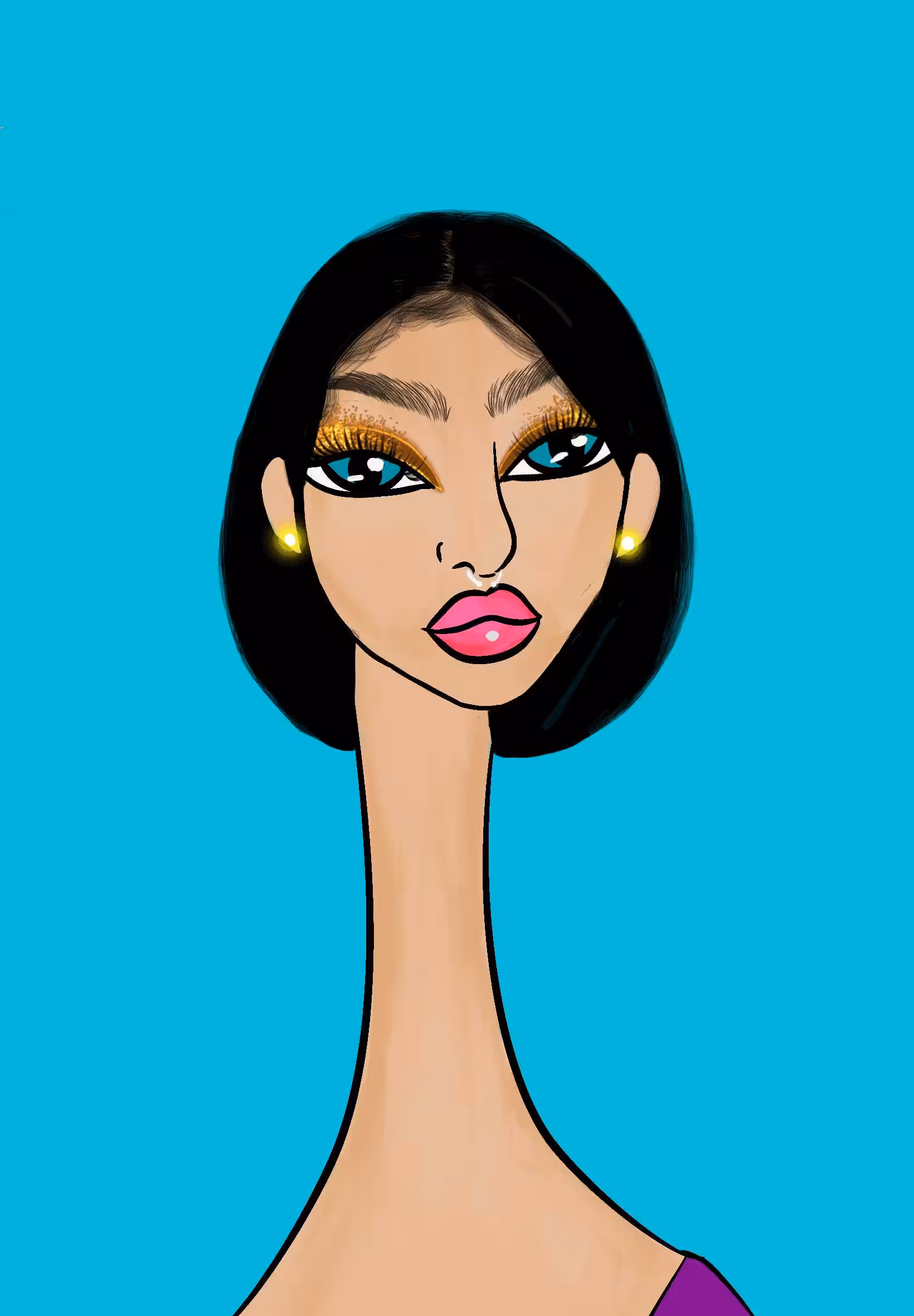 Long Neckie Lady #1512