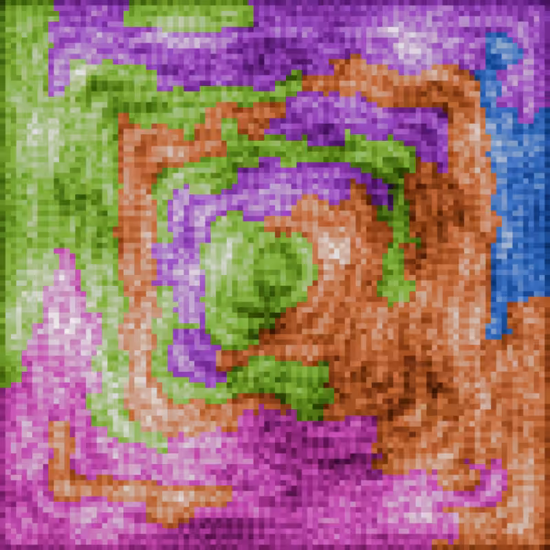 Rainbow Ripples Automaton #7