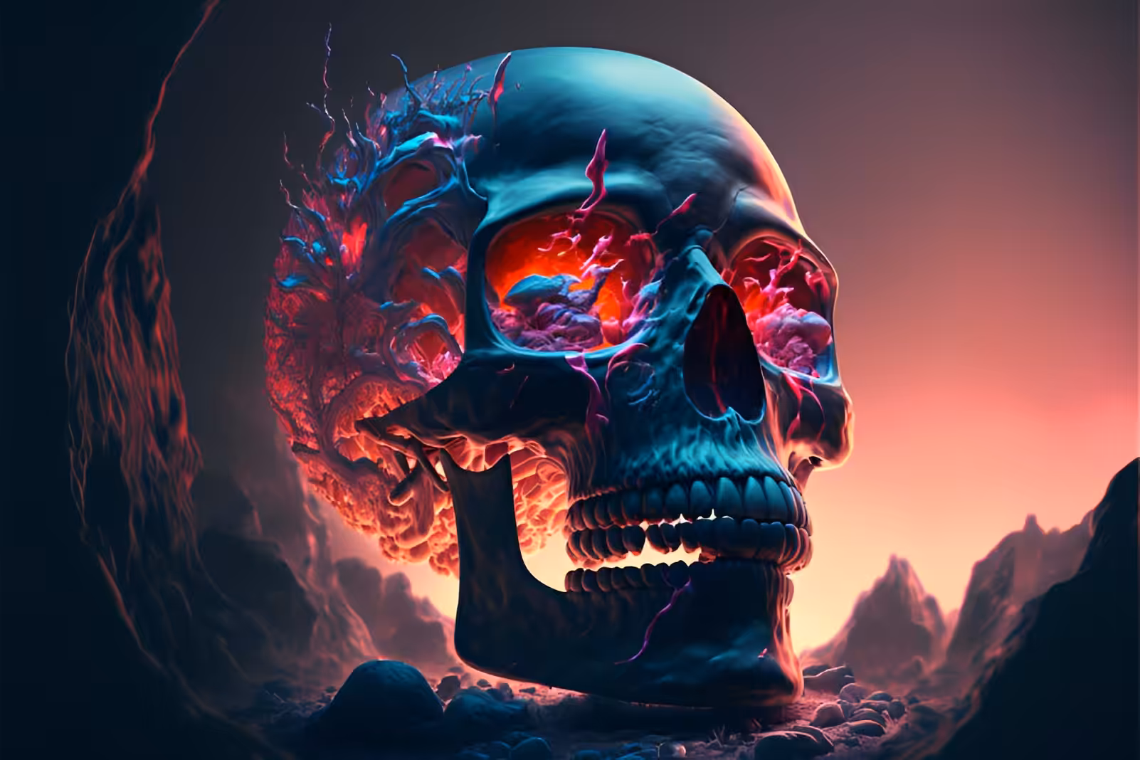 Flaming Skull 