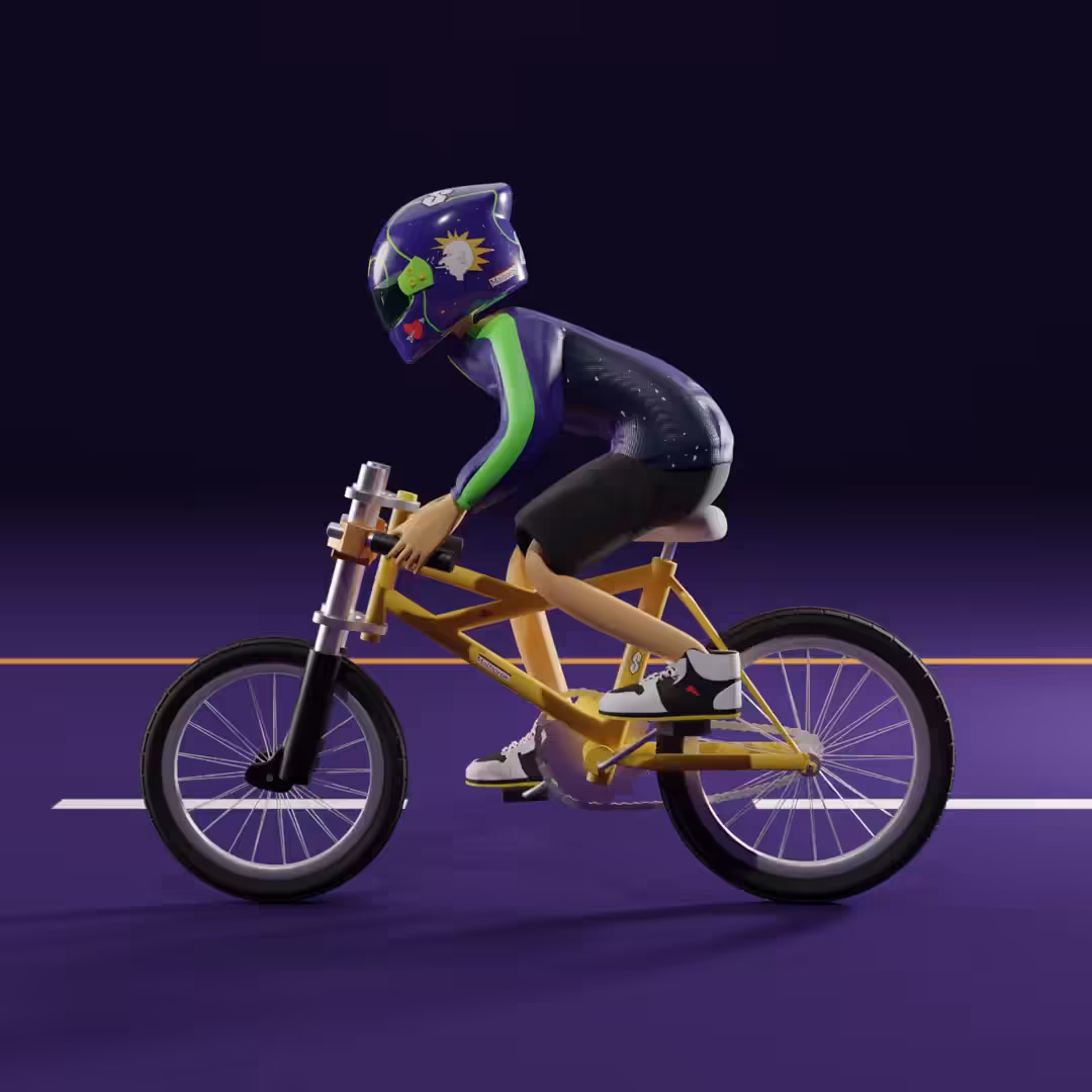 Childhood drag bike racer