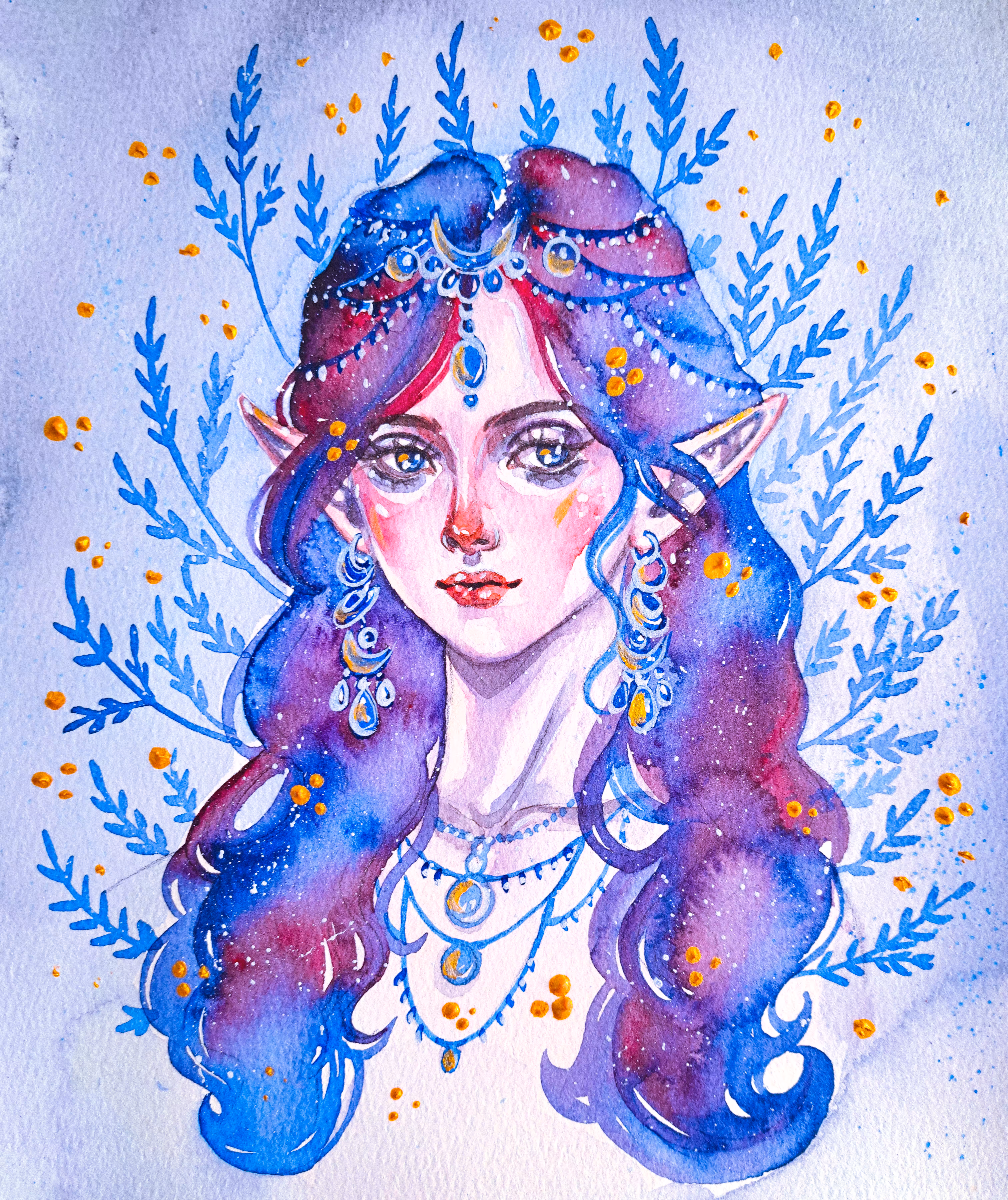 Watercolor art & portraits : «𝐇𝐨𝐚𝐫𝐟𝐫𝐨𝐬𝐭»