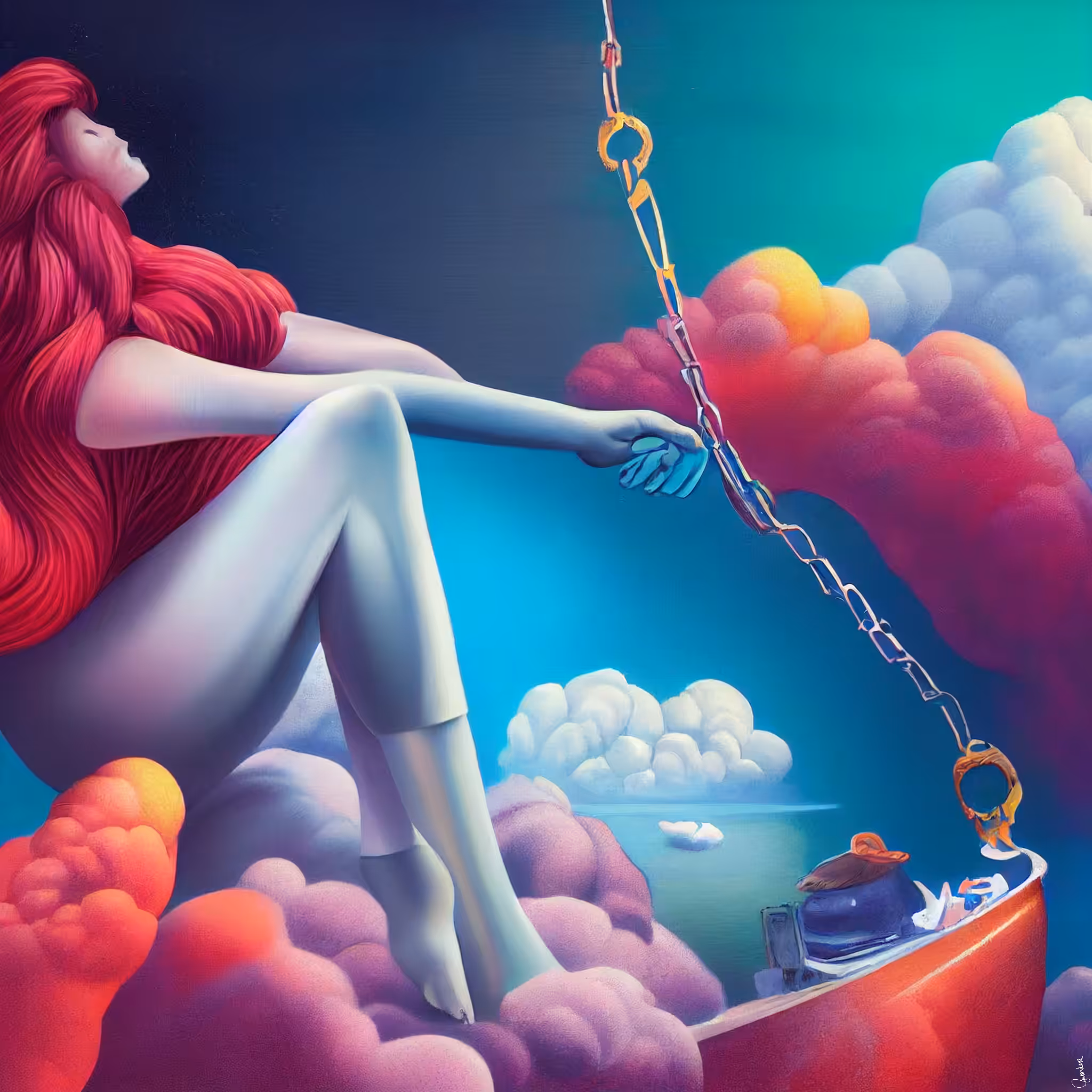 chained