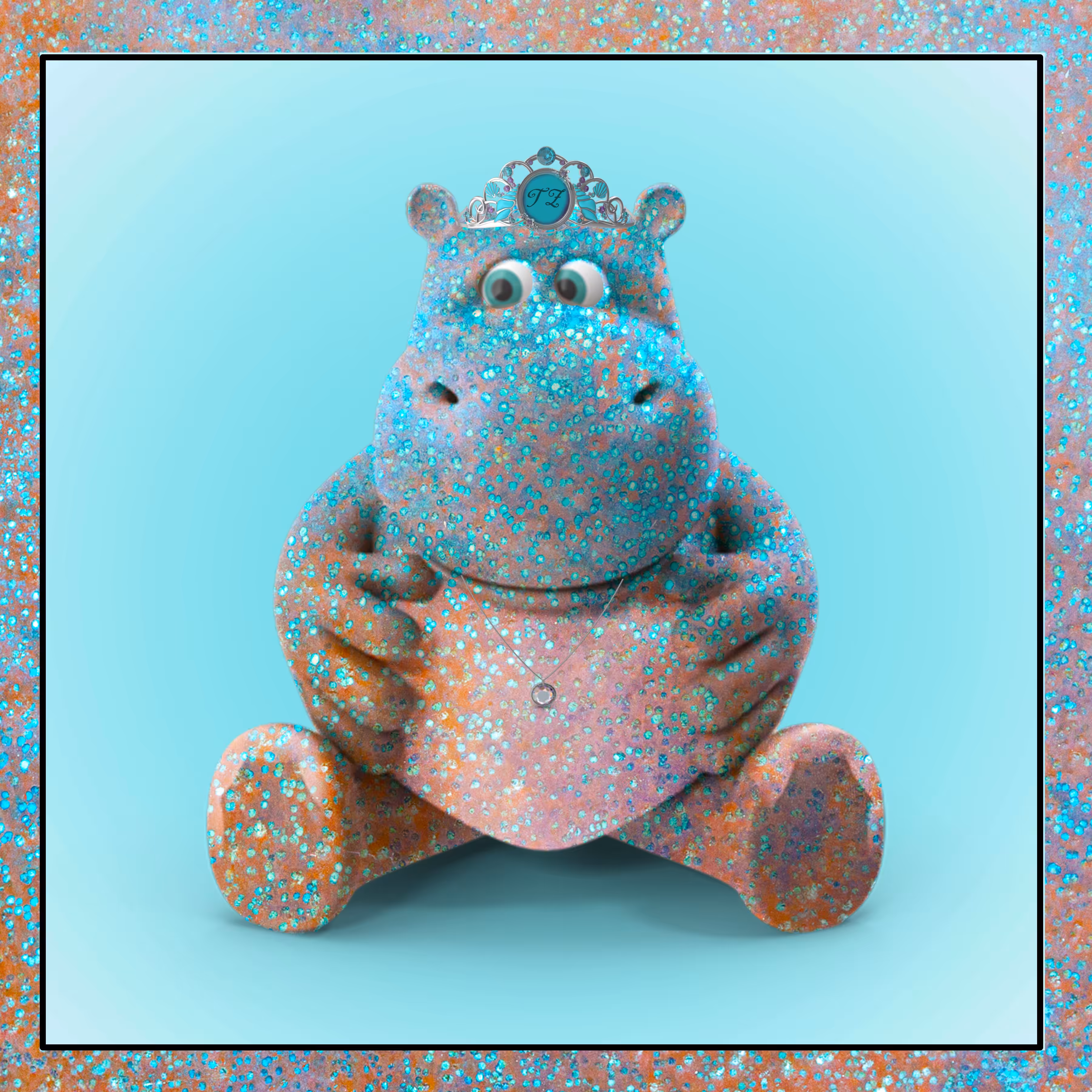 Glitter Glitz Hippo