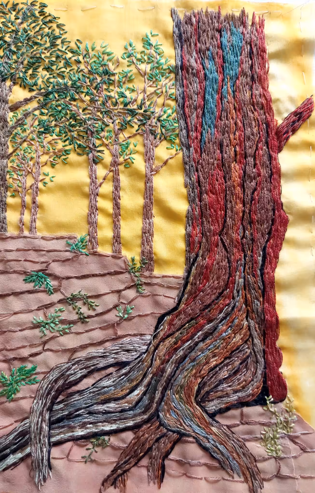 Stitched Tree - NFT primary sale includes shipping of physical work to buyer