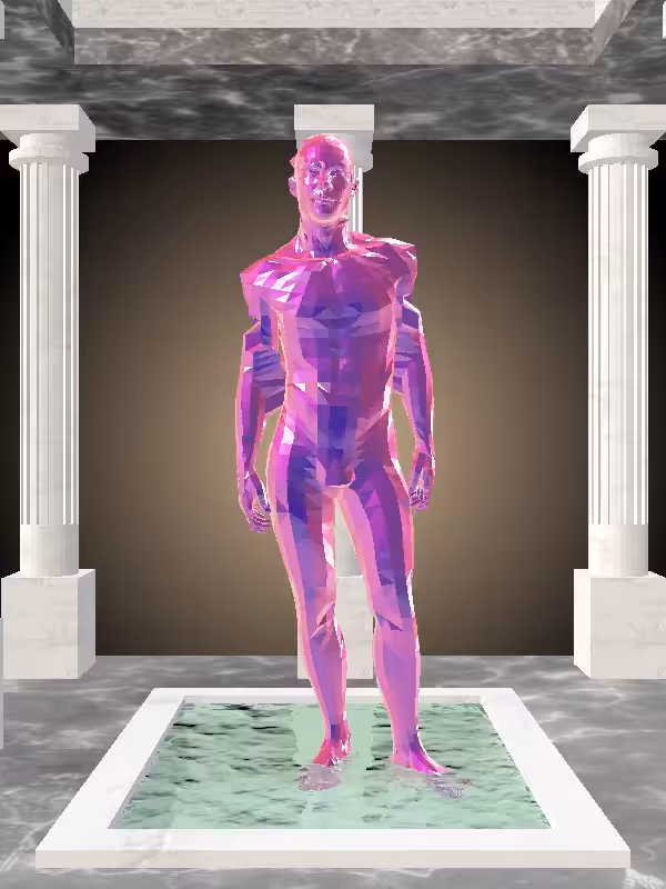 The Fragmented Threatening Magnetic Magenta Man #6762