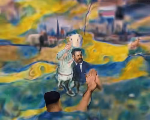 Lol X Beatrice Von Millhouse 6 audio visual collaborative art pieces based on twitter bot NFT ideas: Jimmy Kimmel hi-fiving Van Gogh, in unicorn land - Forgettable Ambient Soundtrack
