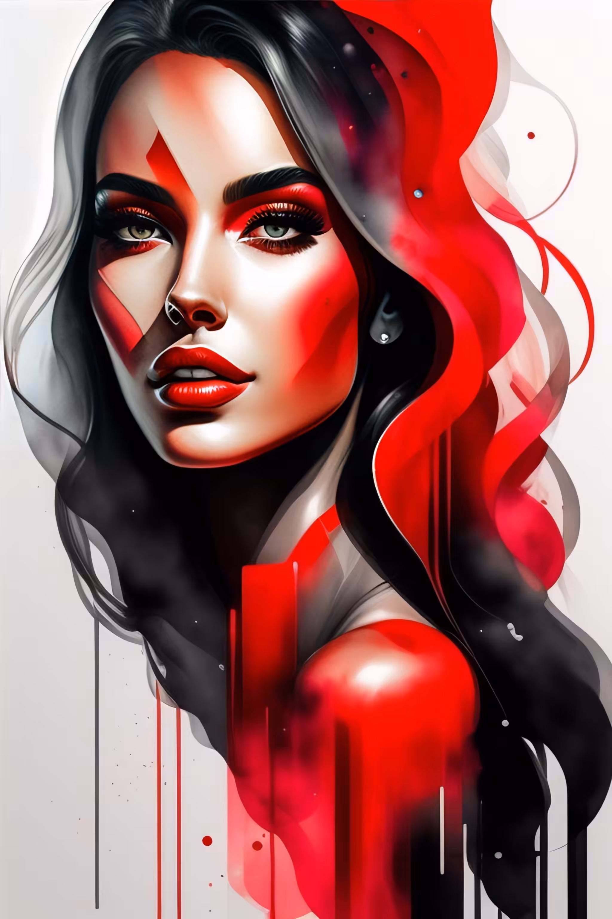 black and red woman