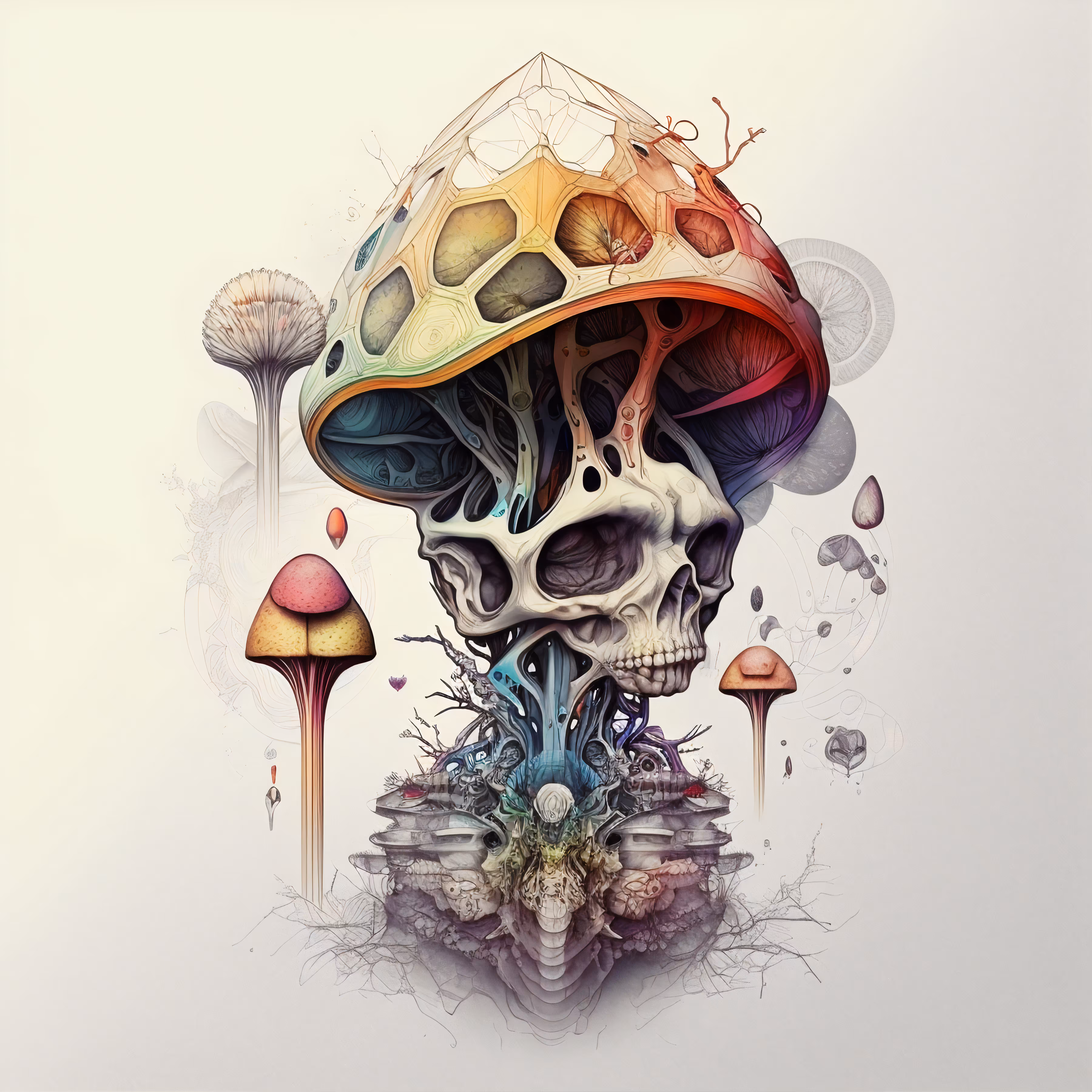 Digital  drawing: Magic Mushrooms #8