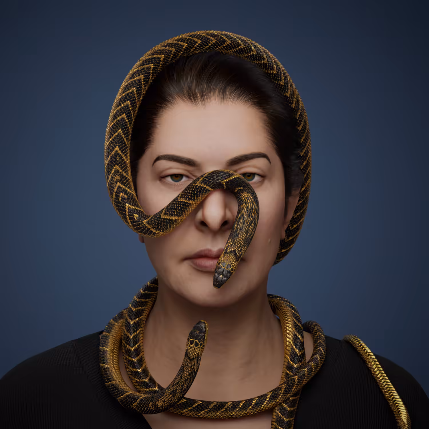 MAE Drop Art: Portrait with Snakes #206