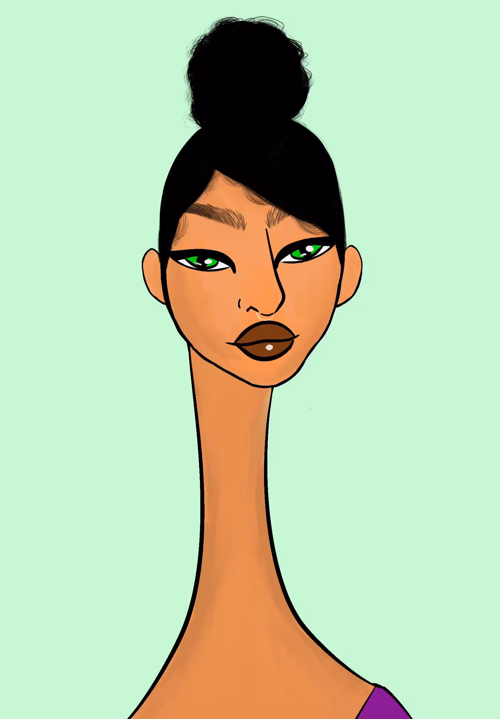 Long Neckie Lady #1557