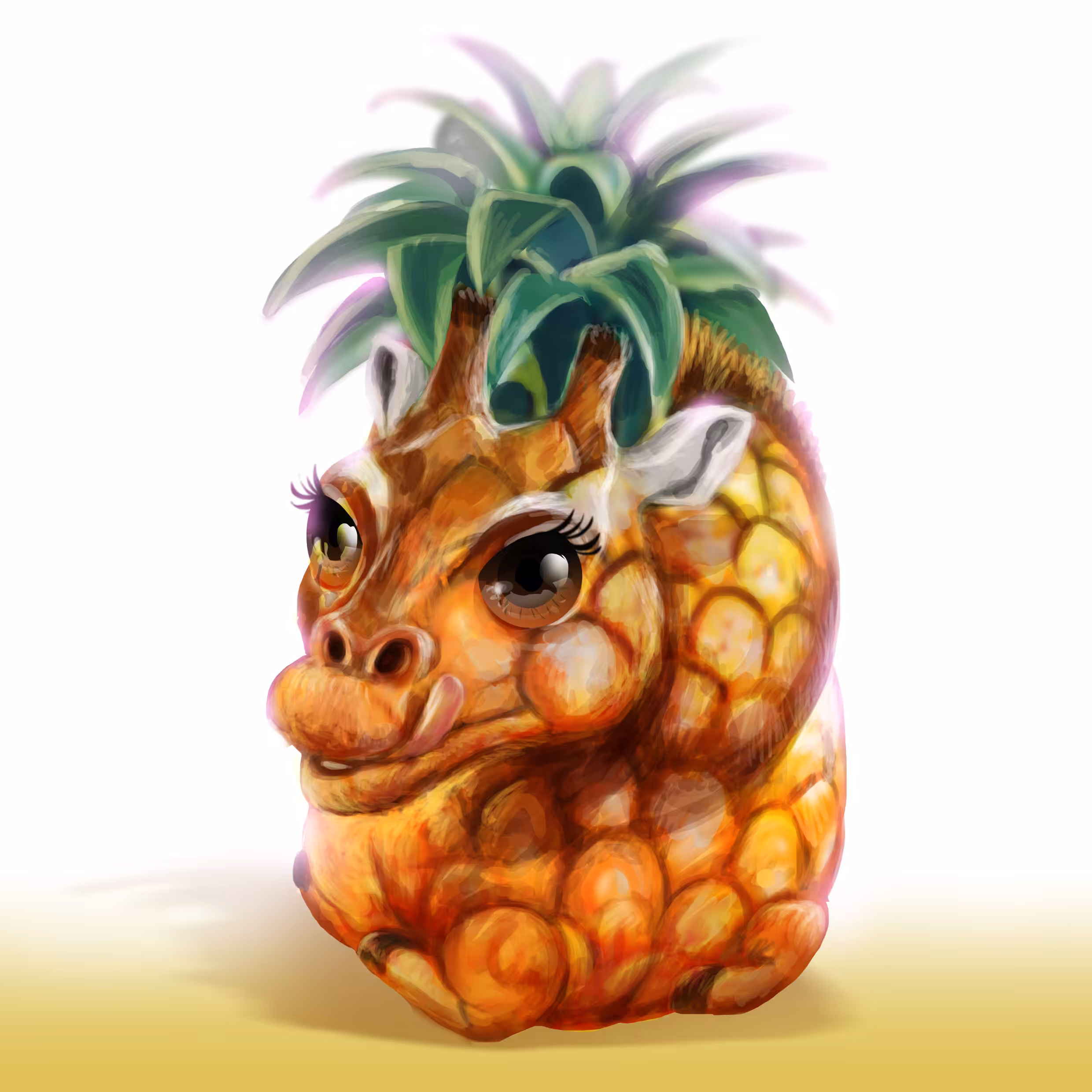 giraffe pineapple
