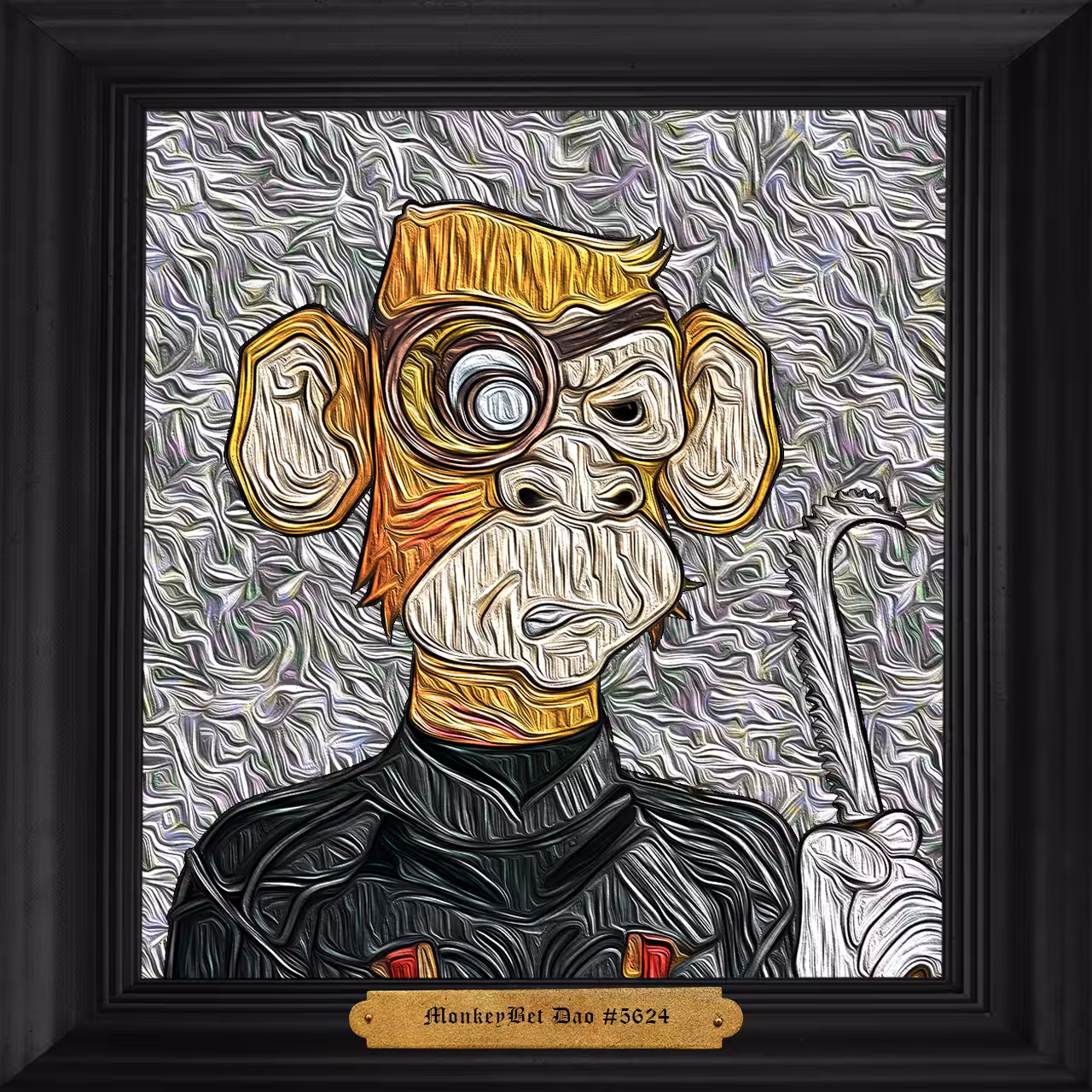 MonkeyBet Dao Framed Oil #5624