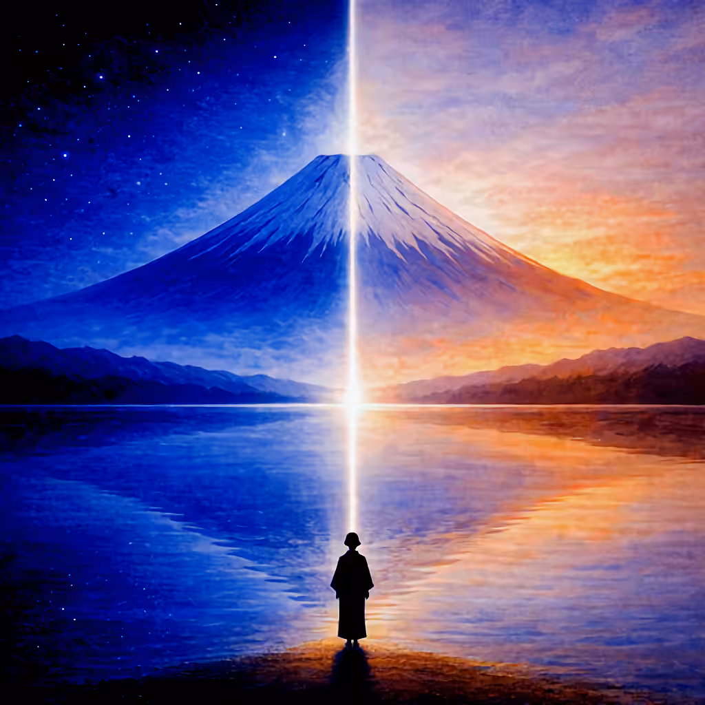 Simple Fuji Art: Boundary Light