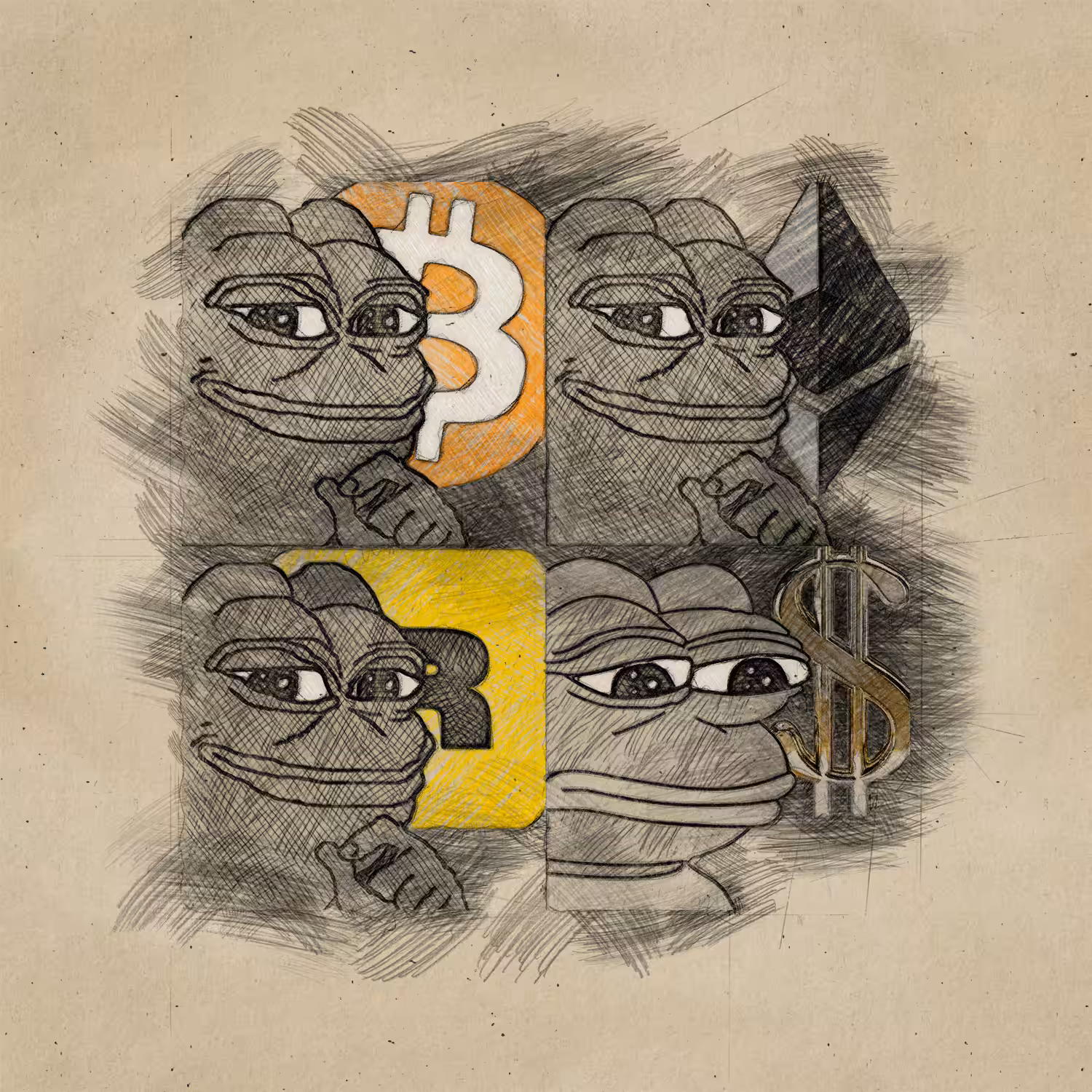 Pepe is happy happy happy sad