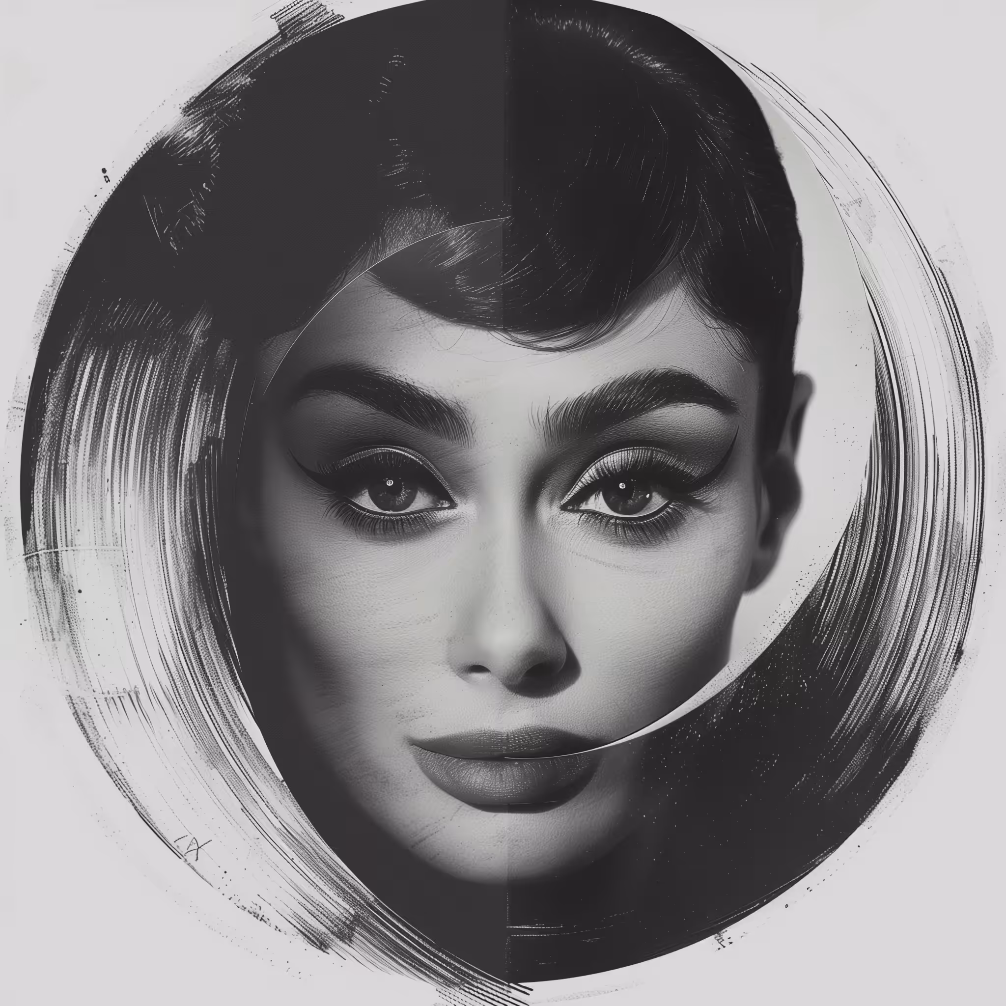 Halfway: ArcFace Audrey Hepburn