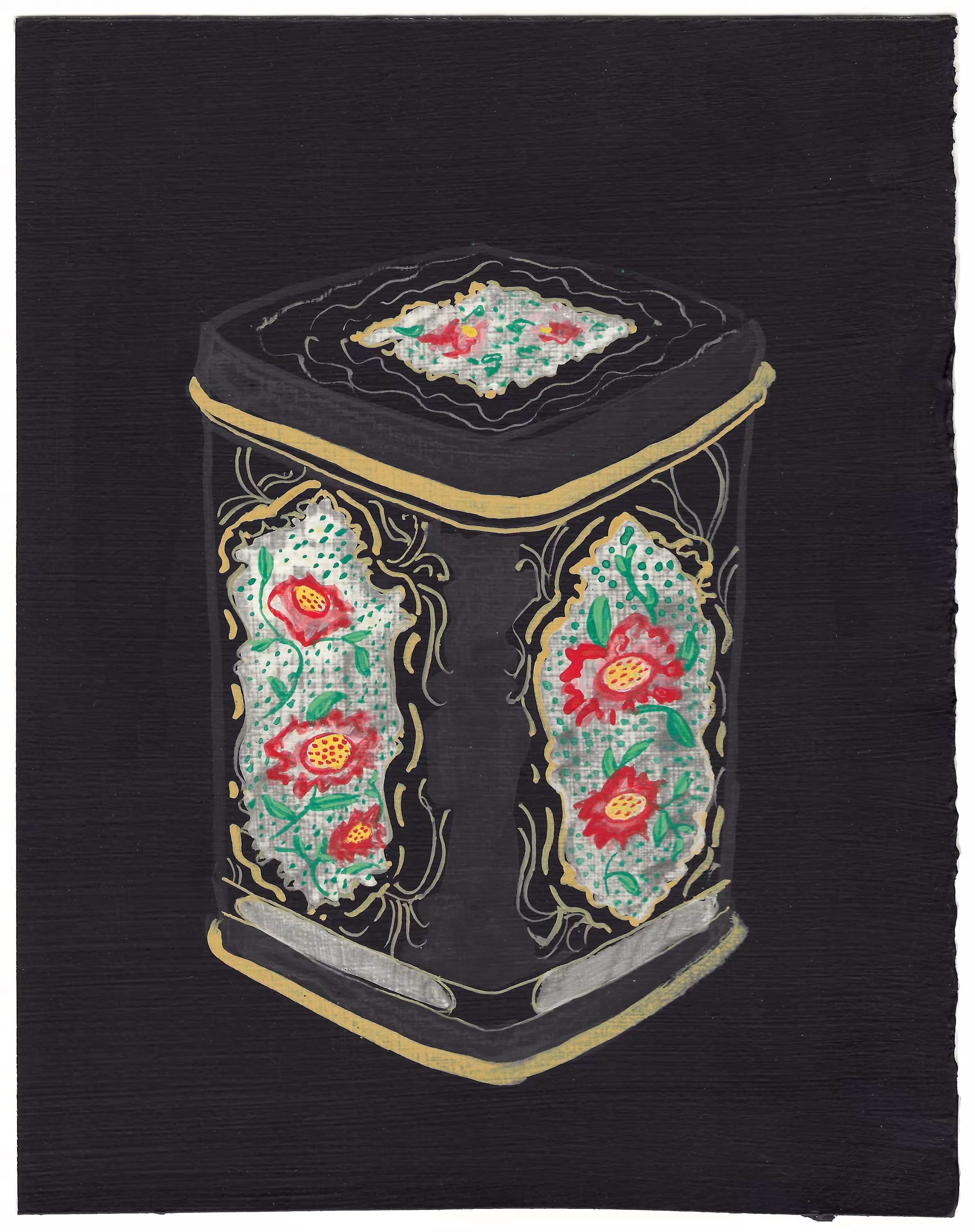 Drawings: Floral Tin