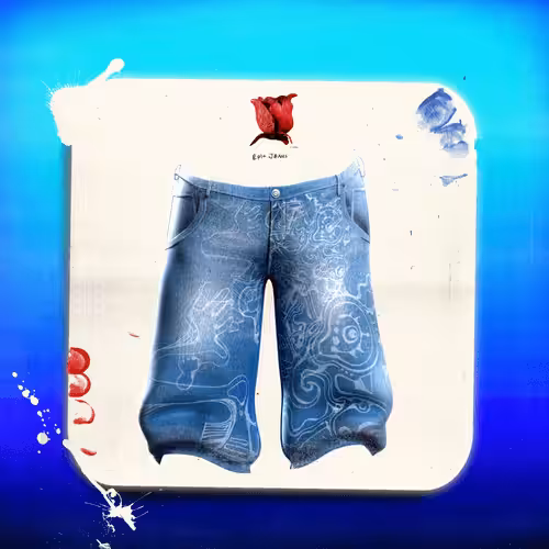 Laser Linework Jeans