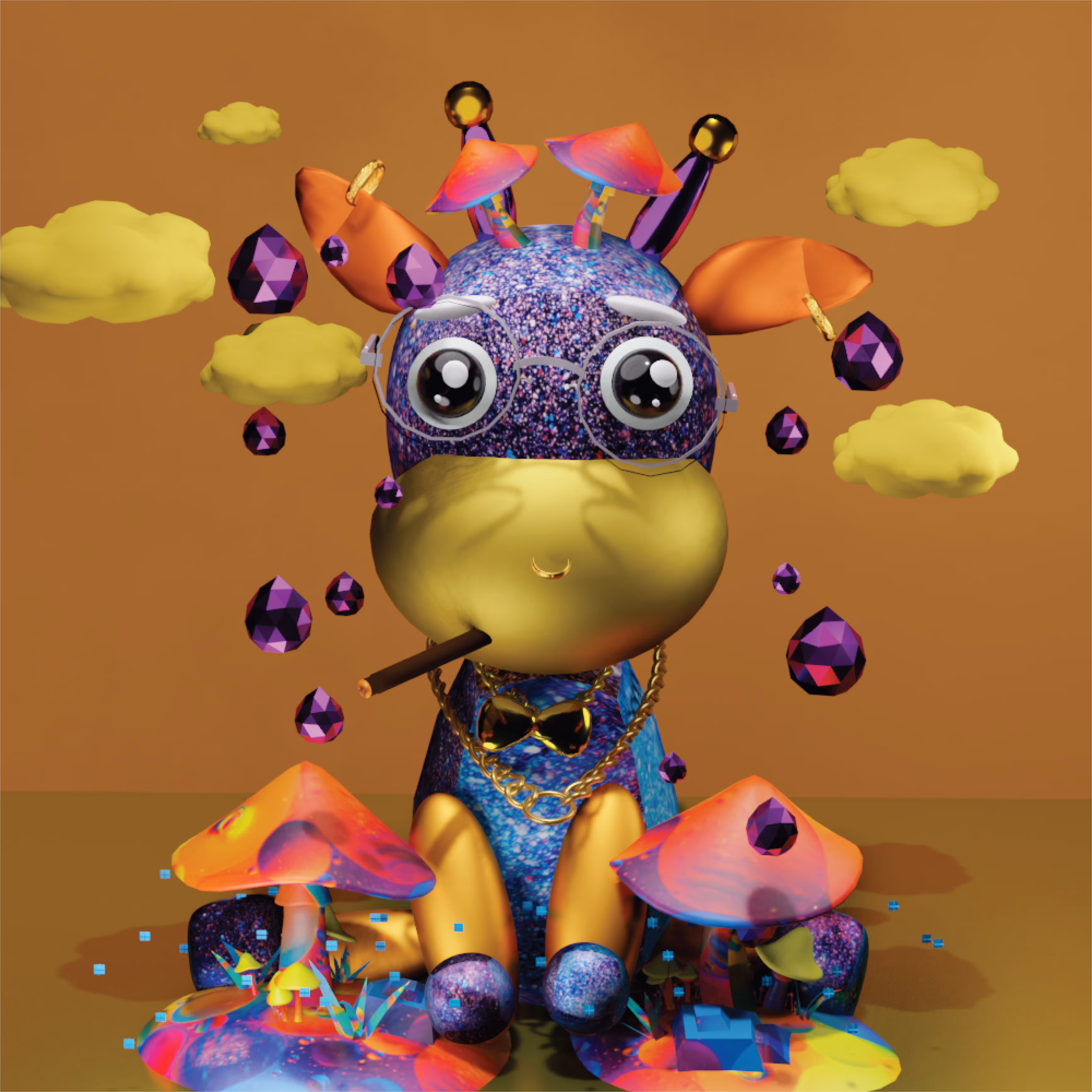  Gypsy Giraffe #5558 : Sassy Shroomer