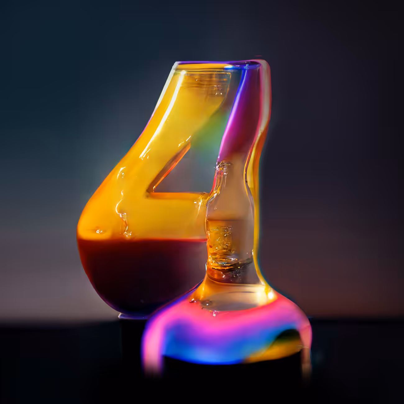 Shiny Liquid Alphabet Series - 4