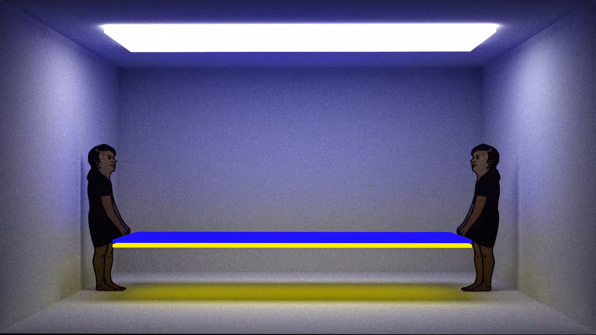 "Two humanoids in a windowless room"-14