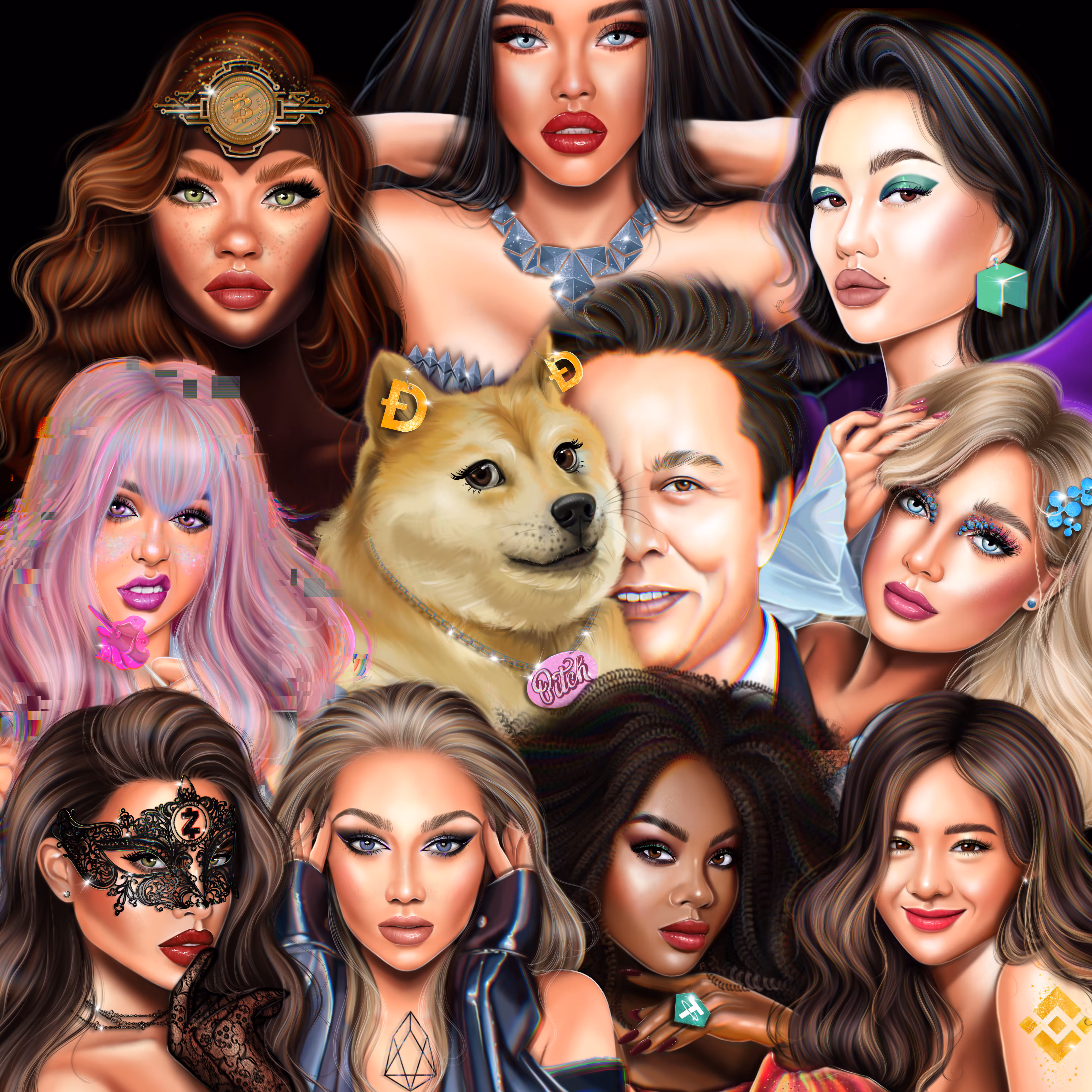 Crypto Ladies Collage #1