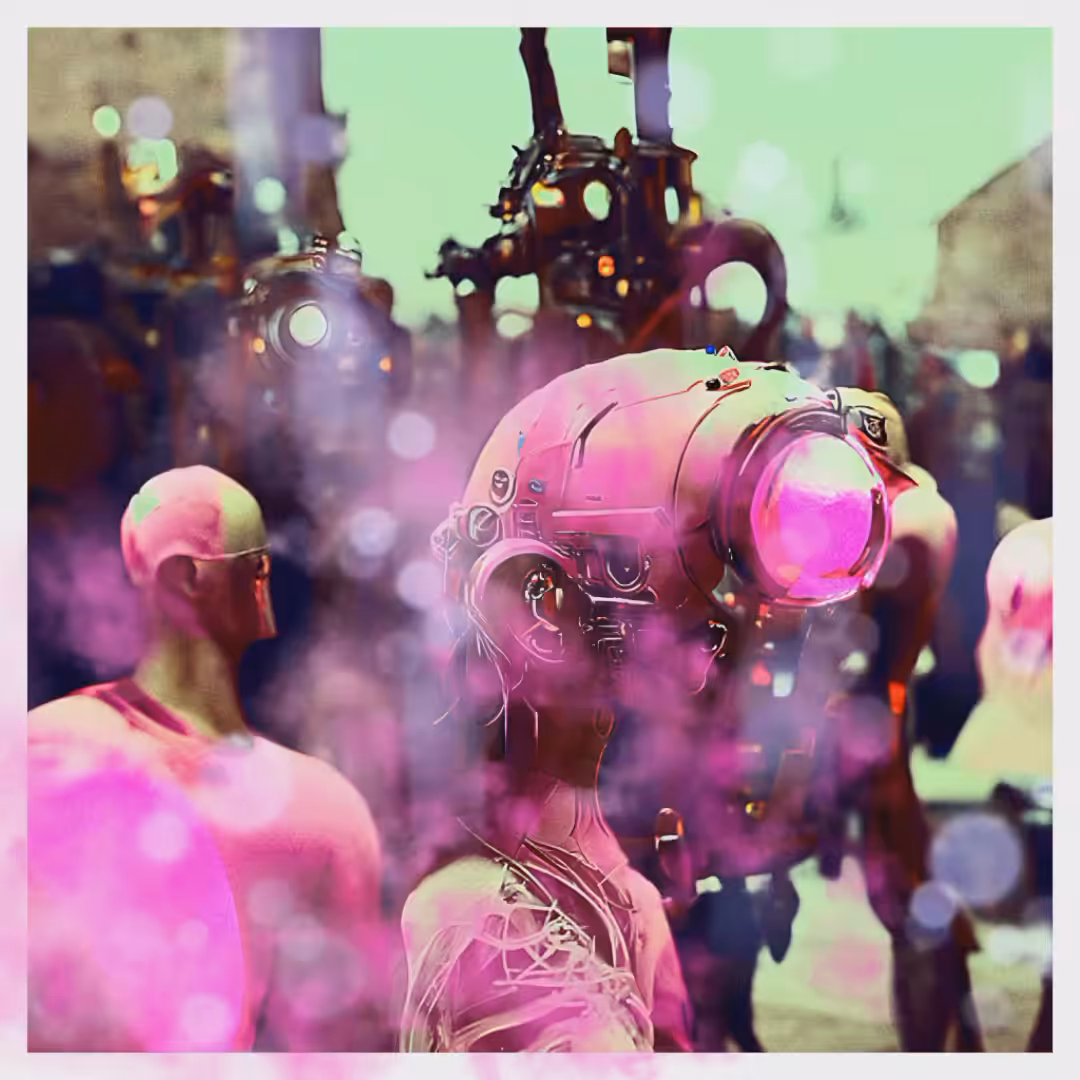 Pink Punk Bot Invasion