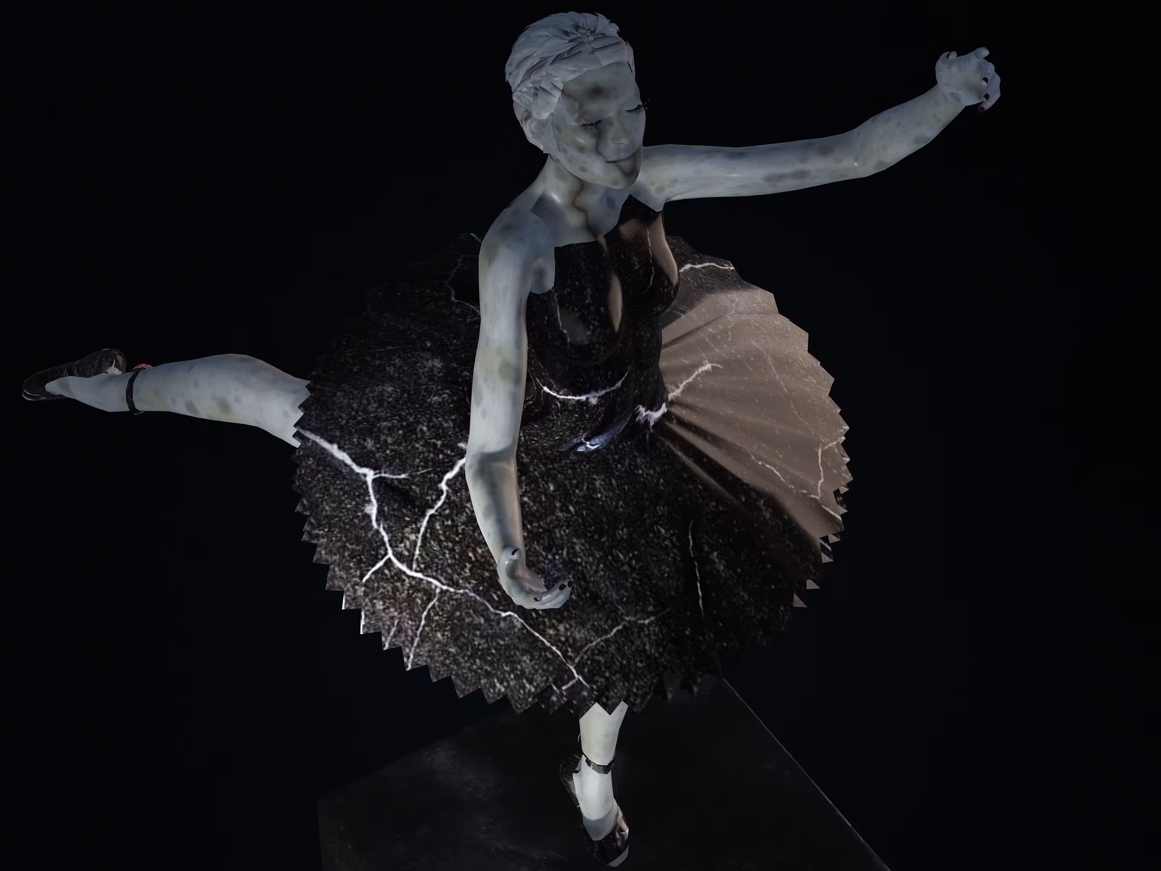 Stone Ballerina Sculpture