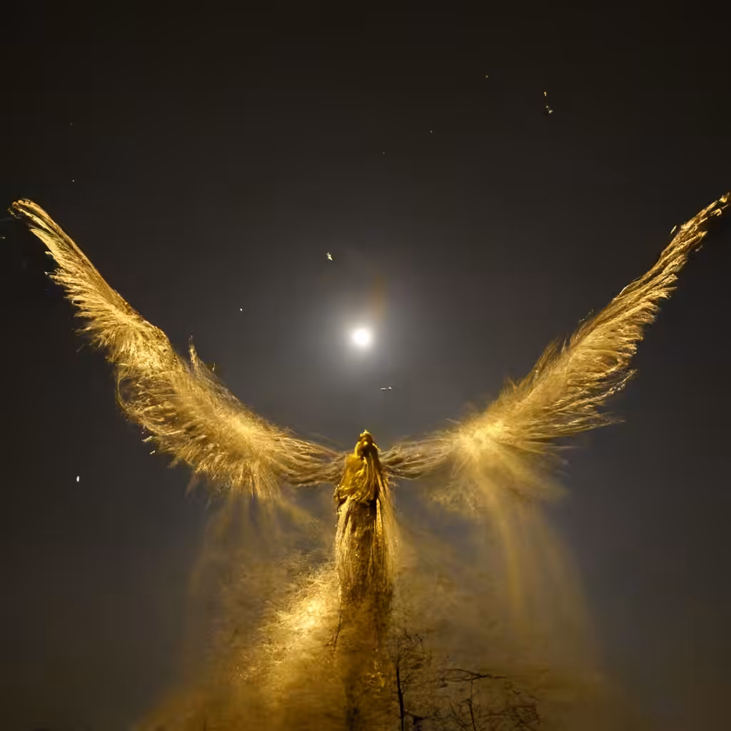 The angel comes to earth