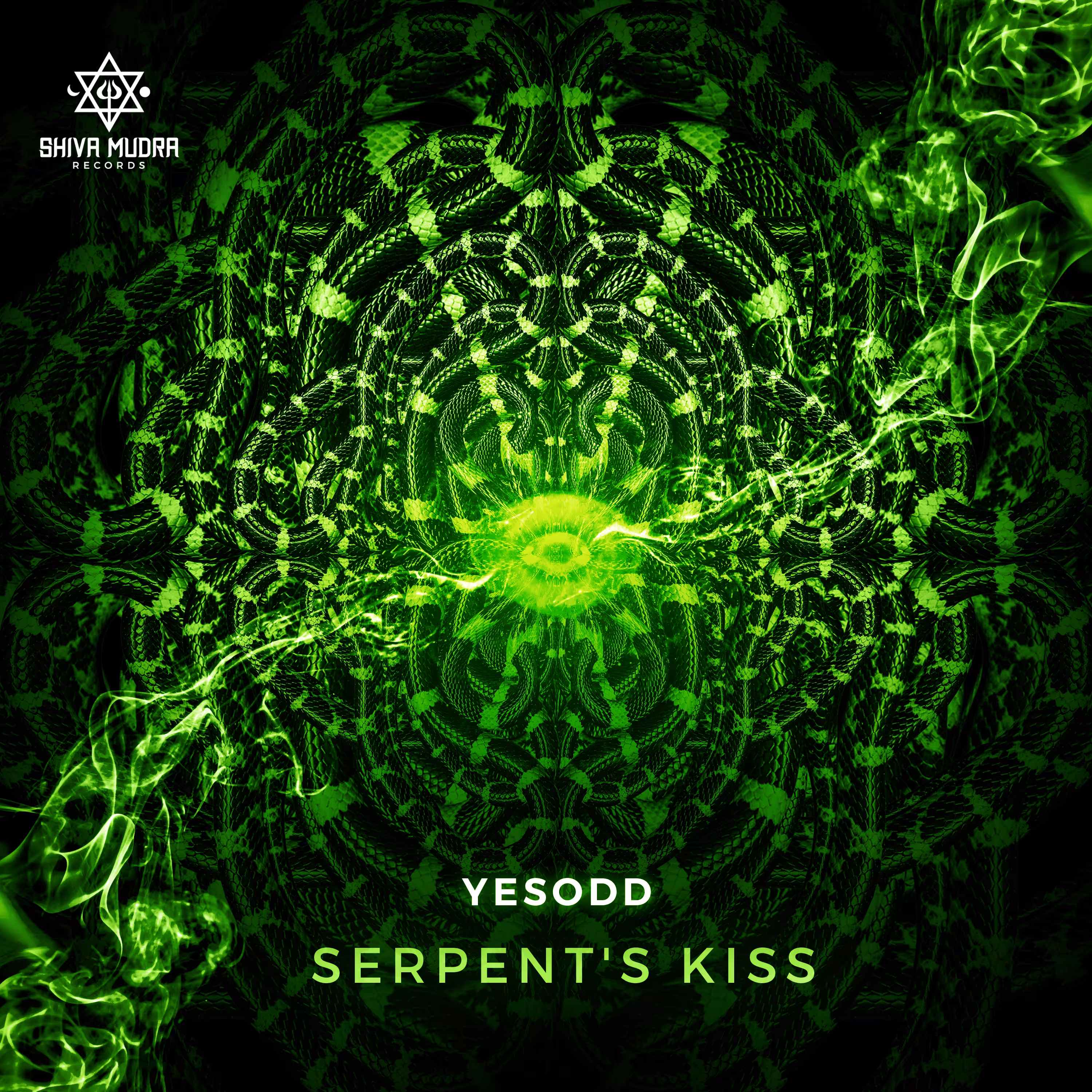 Cover art of Serpent's Kiss, by Yesodd - Shiva Mudra Records (SMR 003)