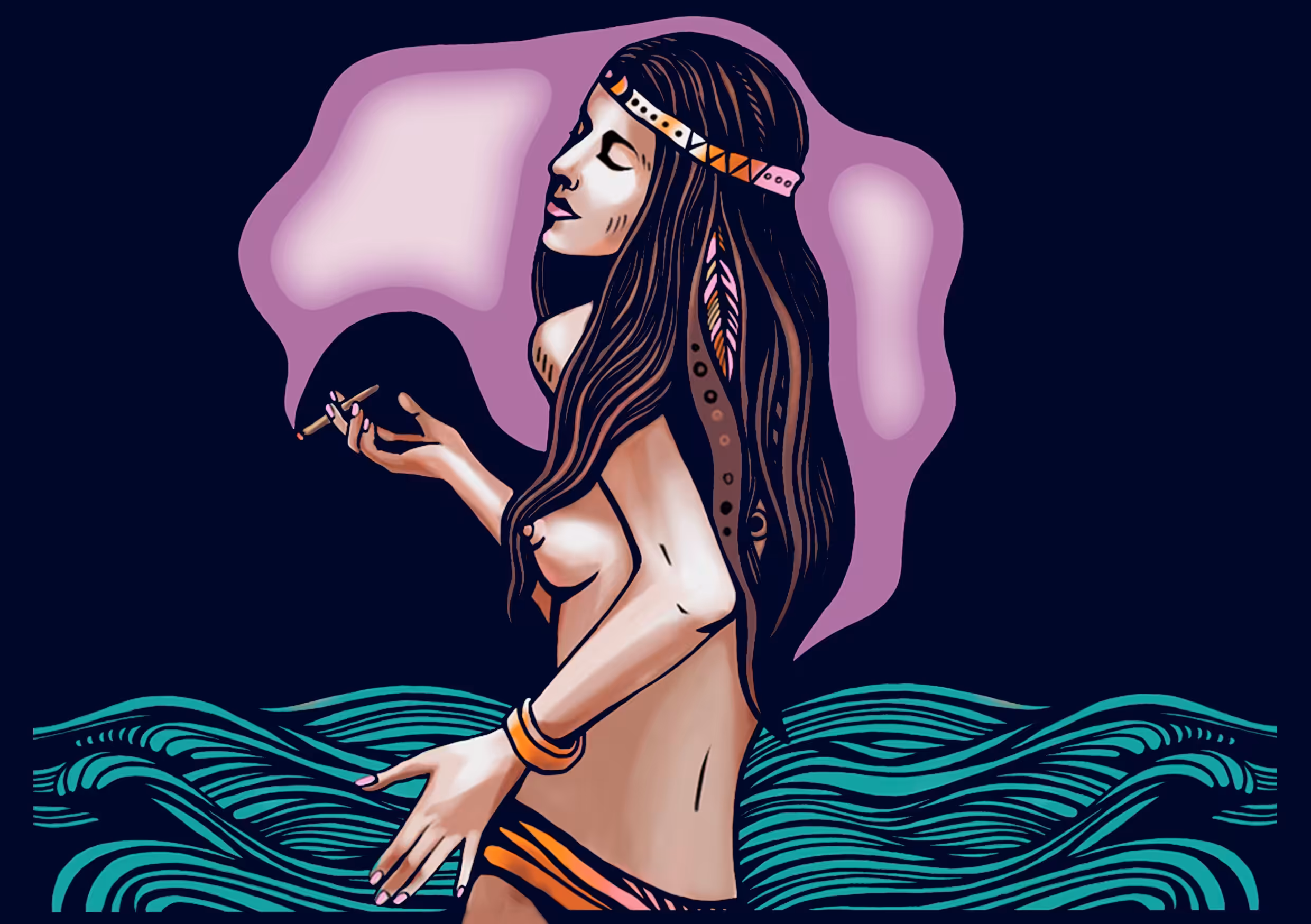 Smoking girl