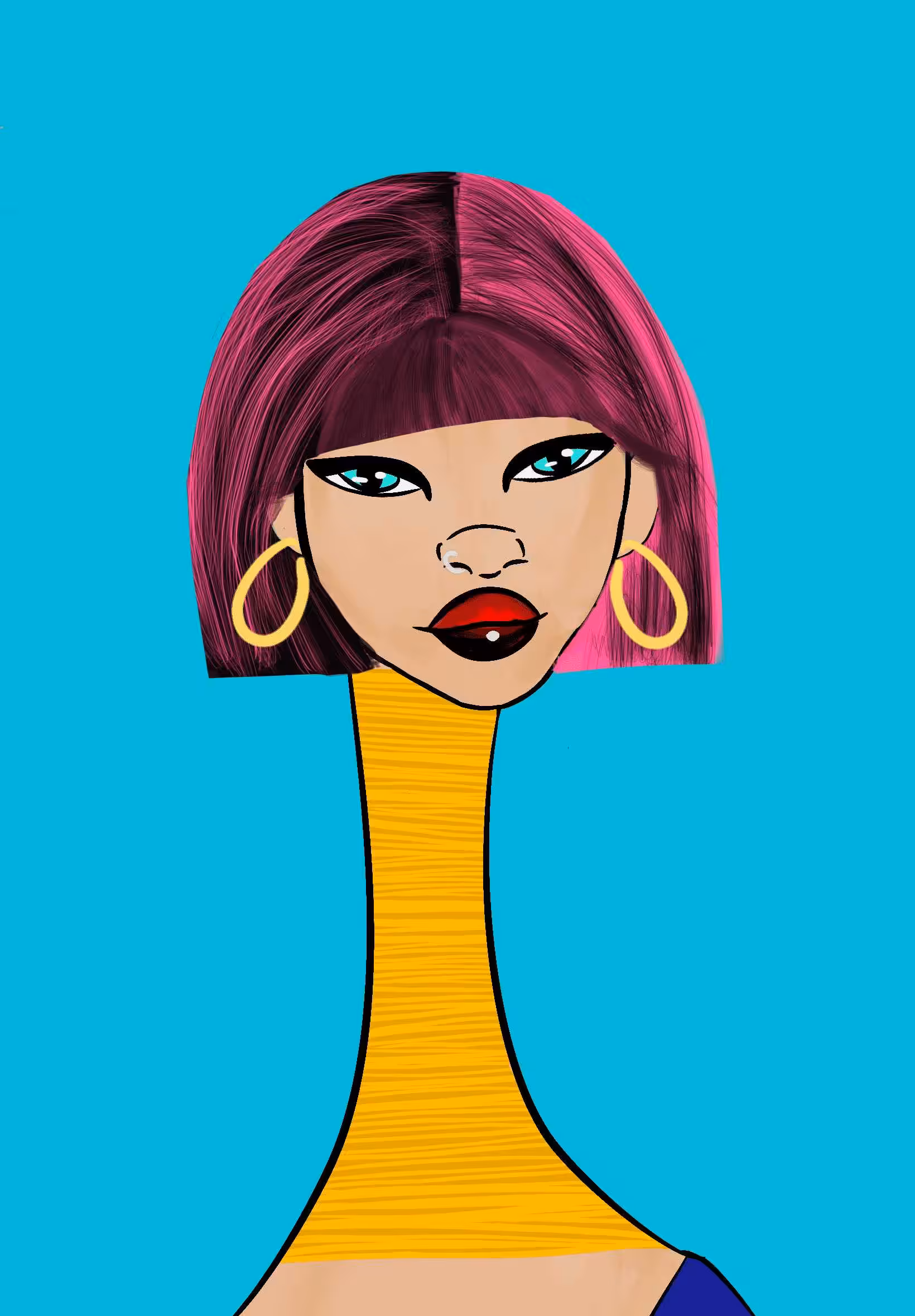 Long Neckie Lady #611