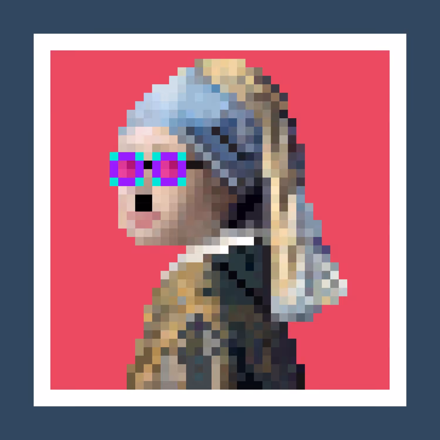 A Girl with mustache 