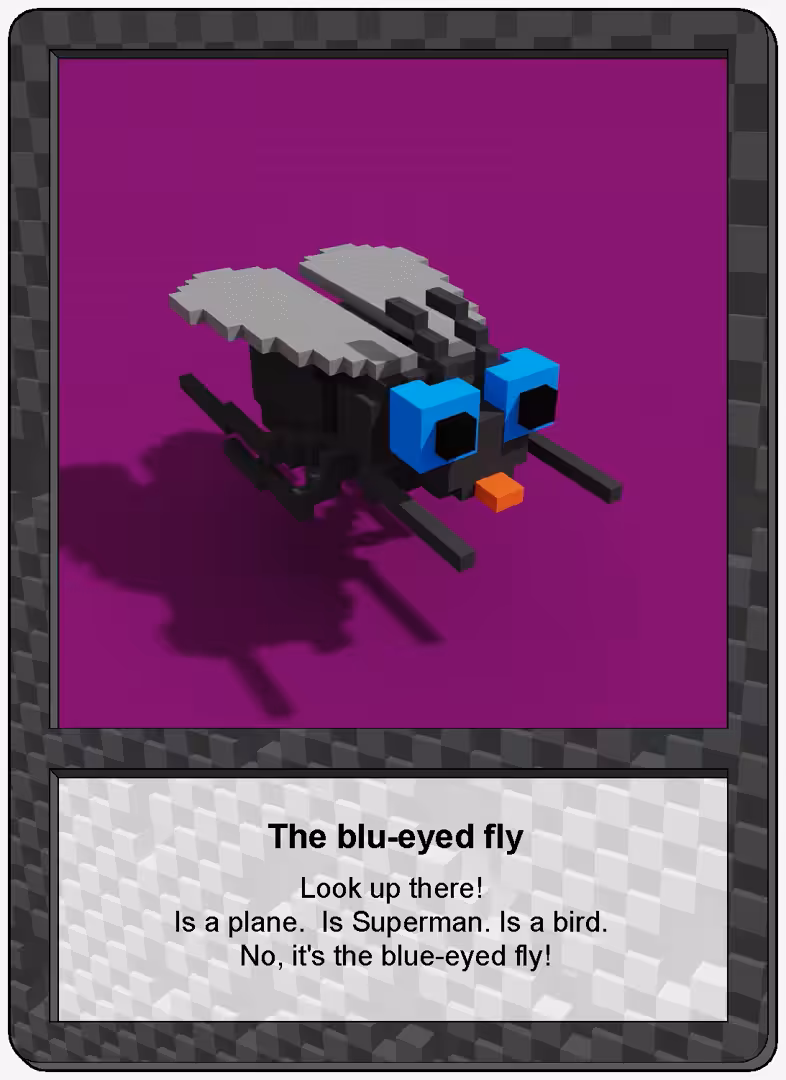 The blue-eyed fly