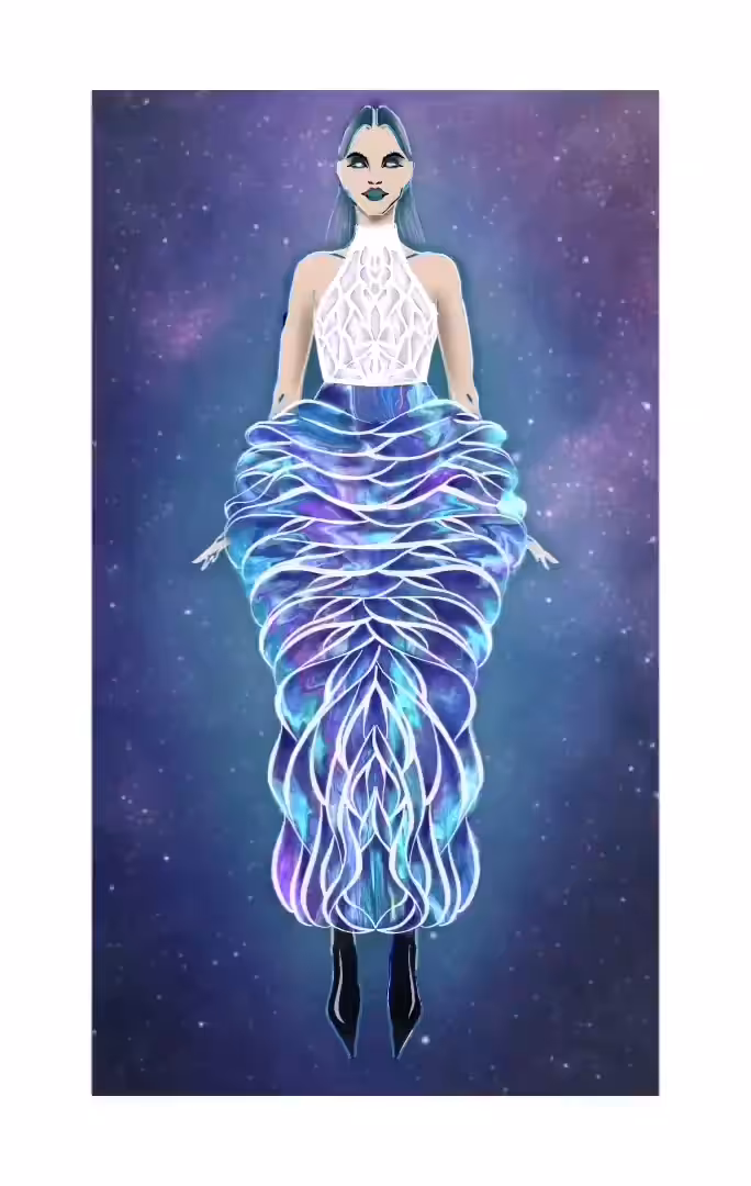Radiolaria | Cyrtoidea Dress | physical + digital