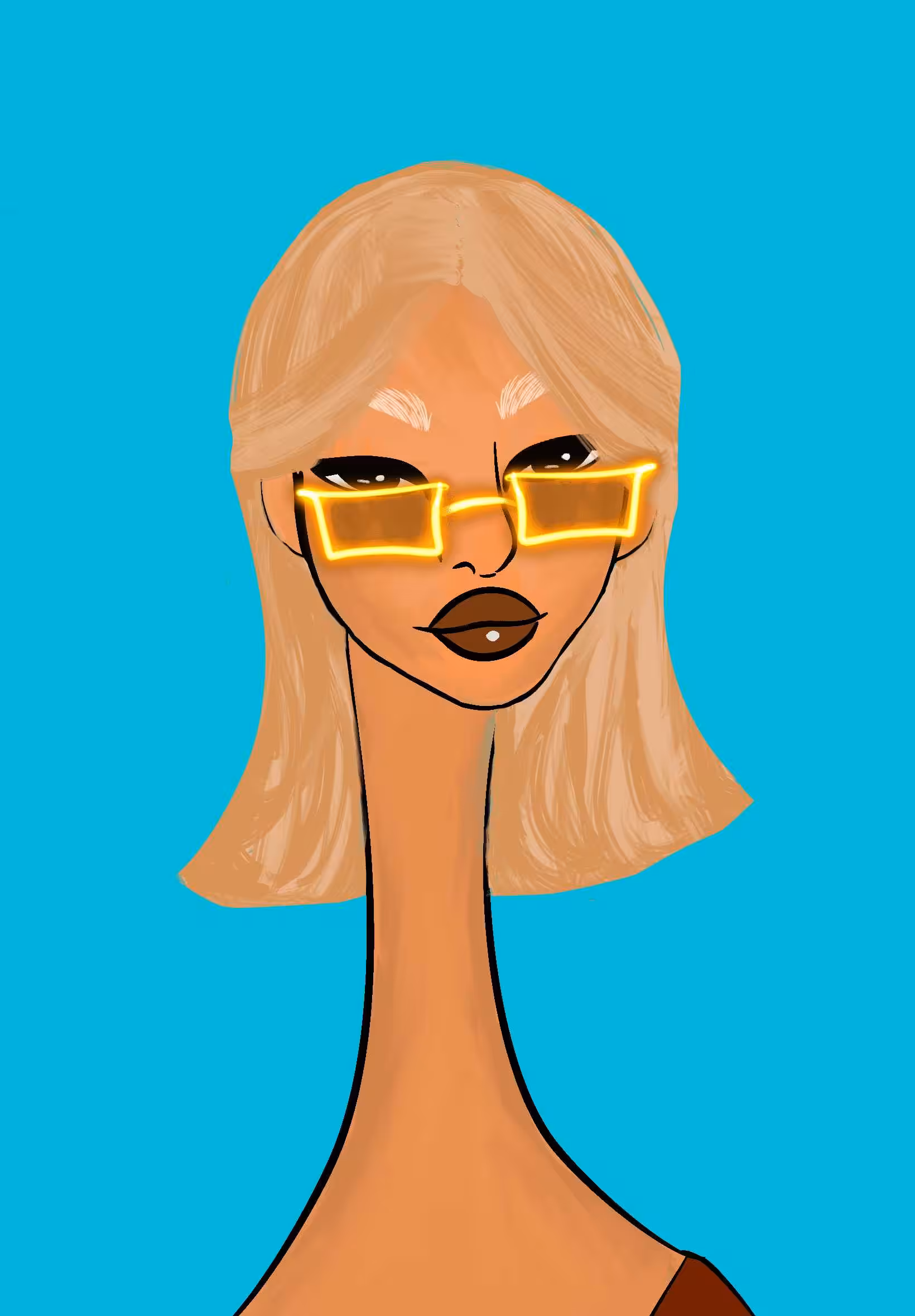 Long Neckie Lady #1156