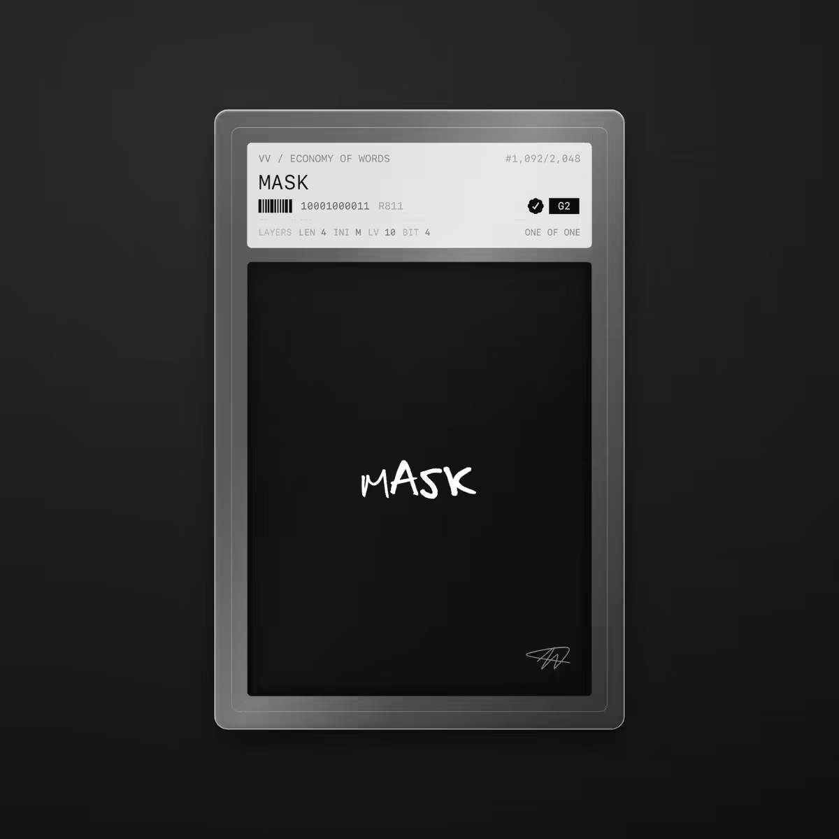 Economy of Words: MASK · #1092